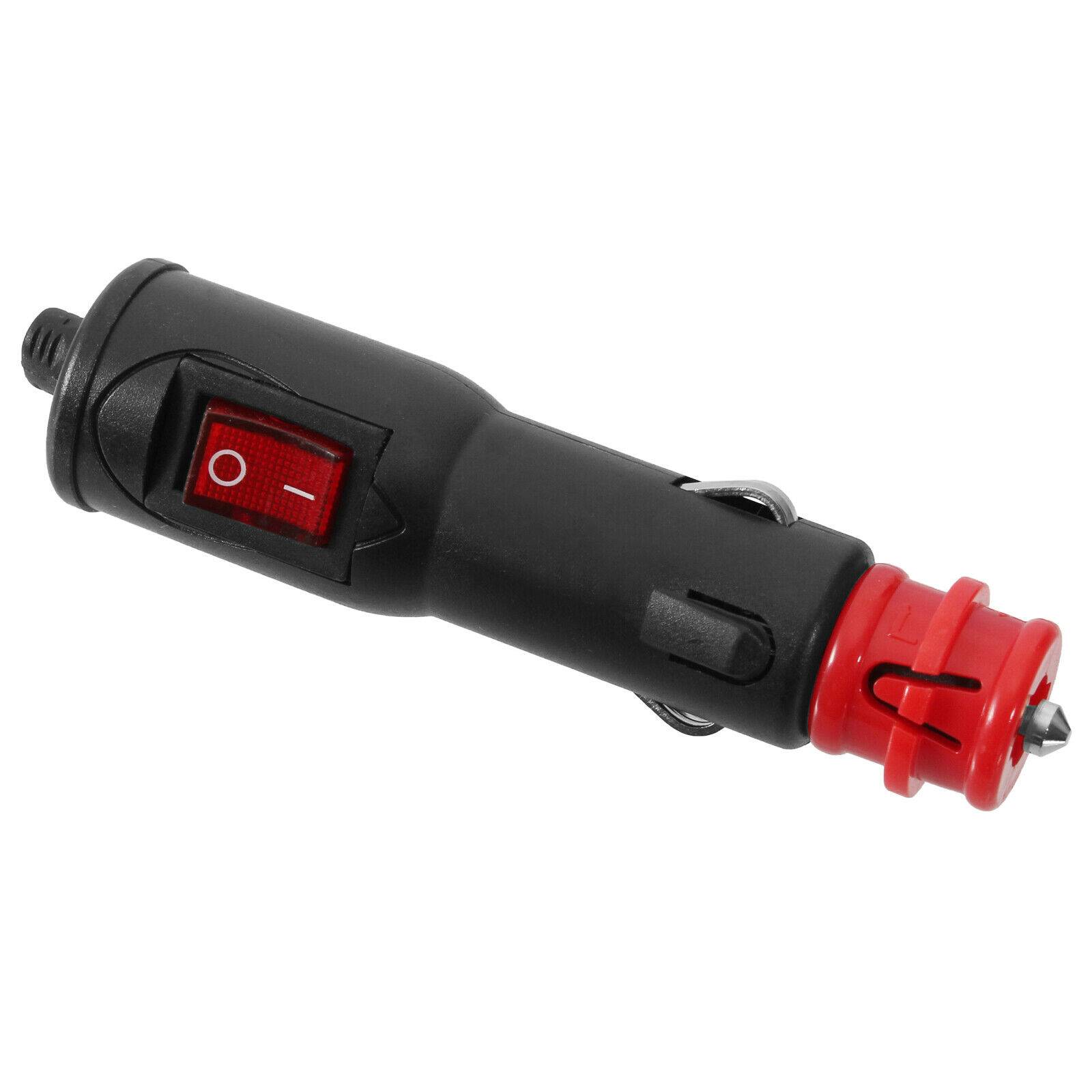 Zigarettenanzünder Stecker 12V 8A KFZ Auto Motorrad mit Schalter beleuchtet