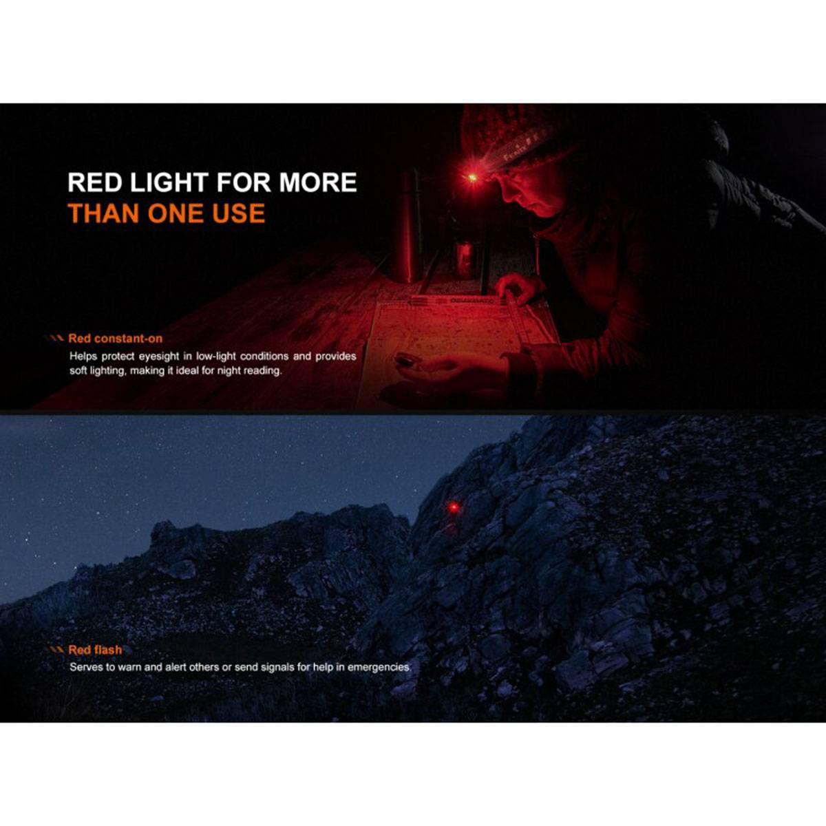 Fenix HL12R V2.0 500 Lumen - LED Stirnlampe Lila