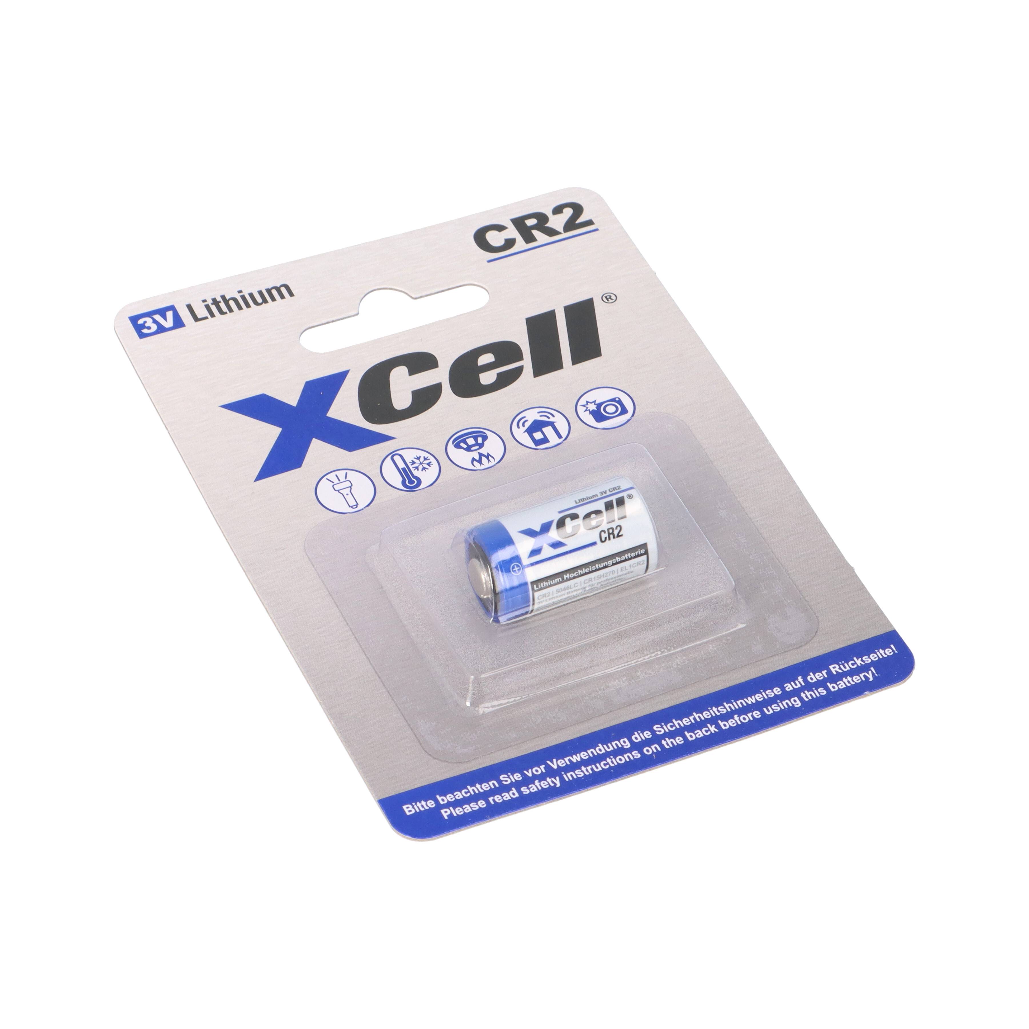 10x XCell CR2 Lithium-Batterie 3V – 900mAh Spezialzelle