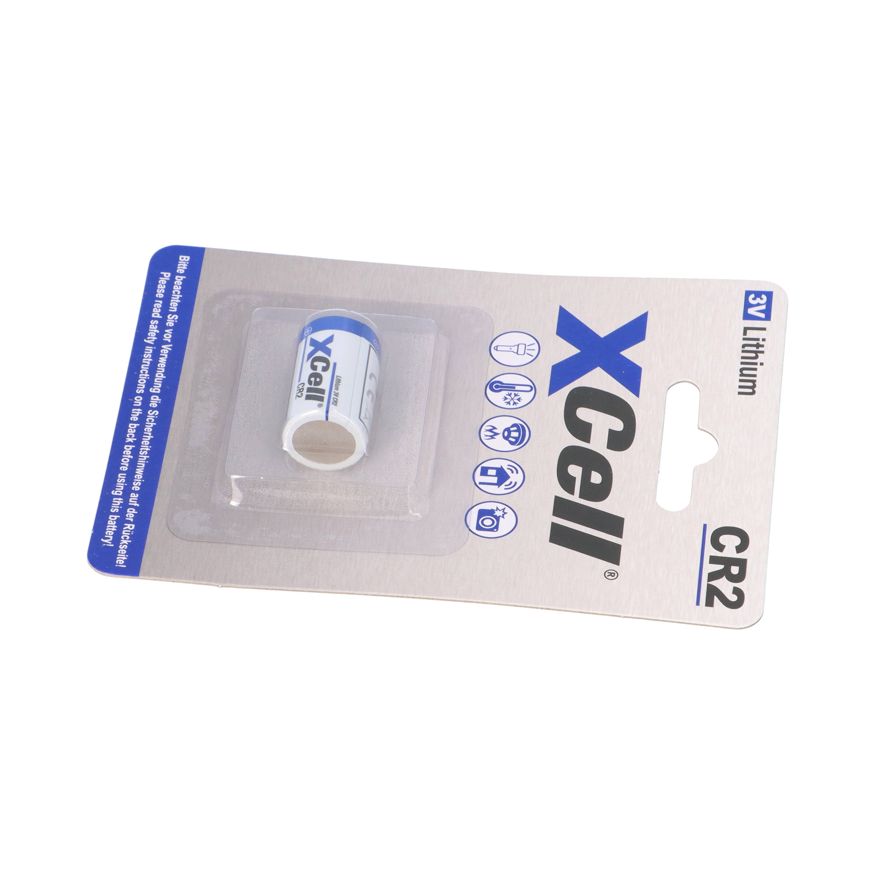 10x XCell CR2 Lithium-Batterie 3V – 900mAh Spezialzelle