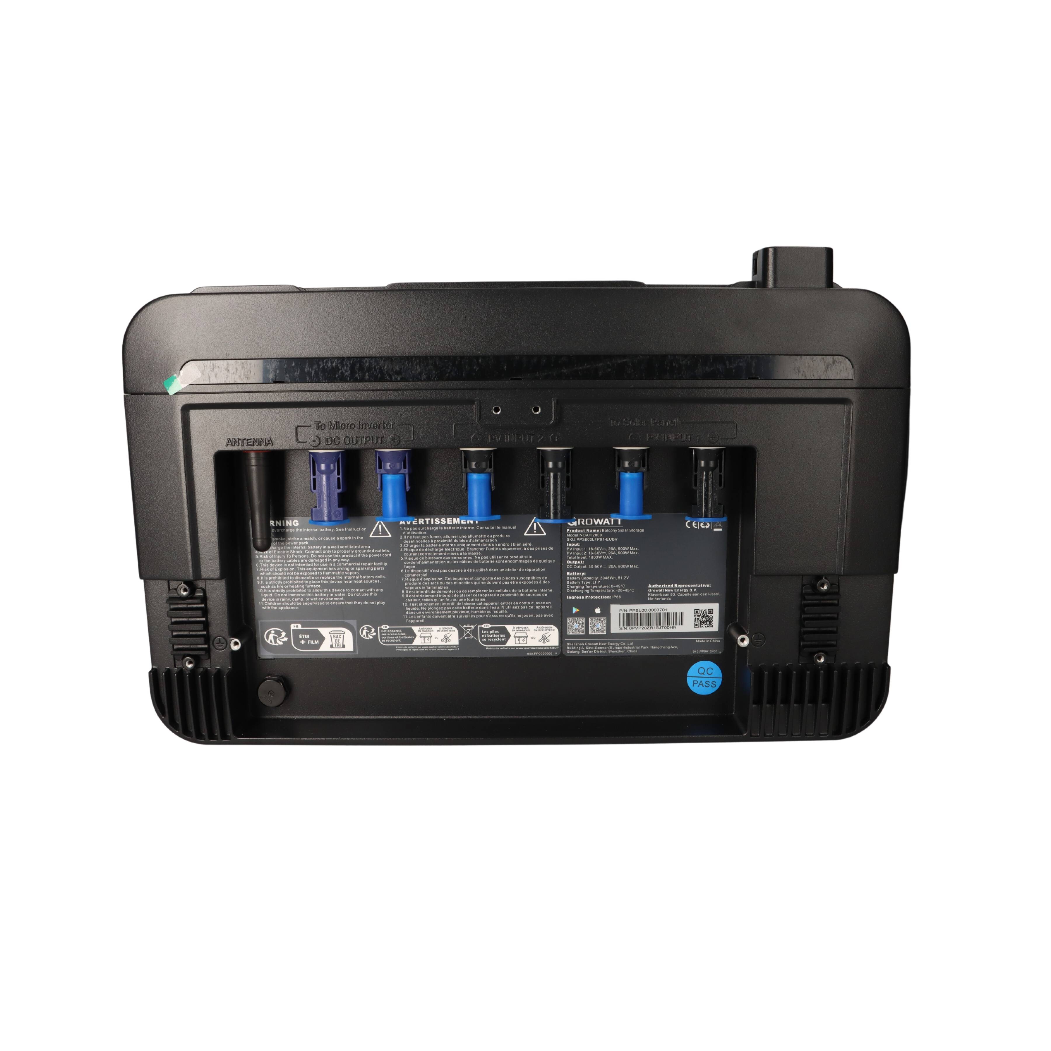 Growatt Balkonkraftwerk Speicher NOAH 2000 Solarspeicher 2048Wh