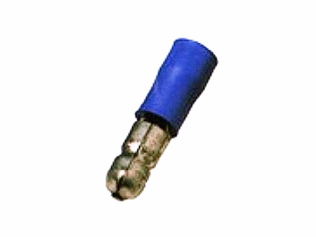 1,5mm²-2,5mm² (5mm) PVC Rundstecker BLAU (100 Stück)