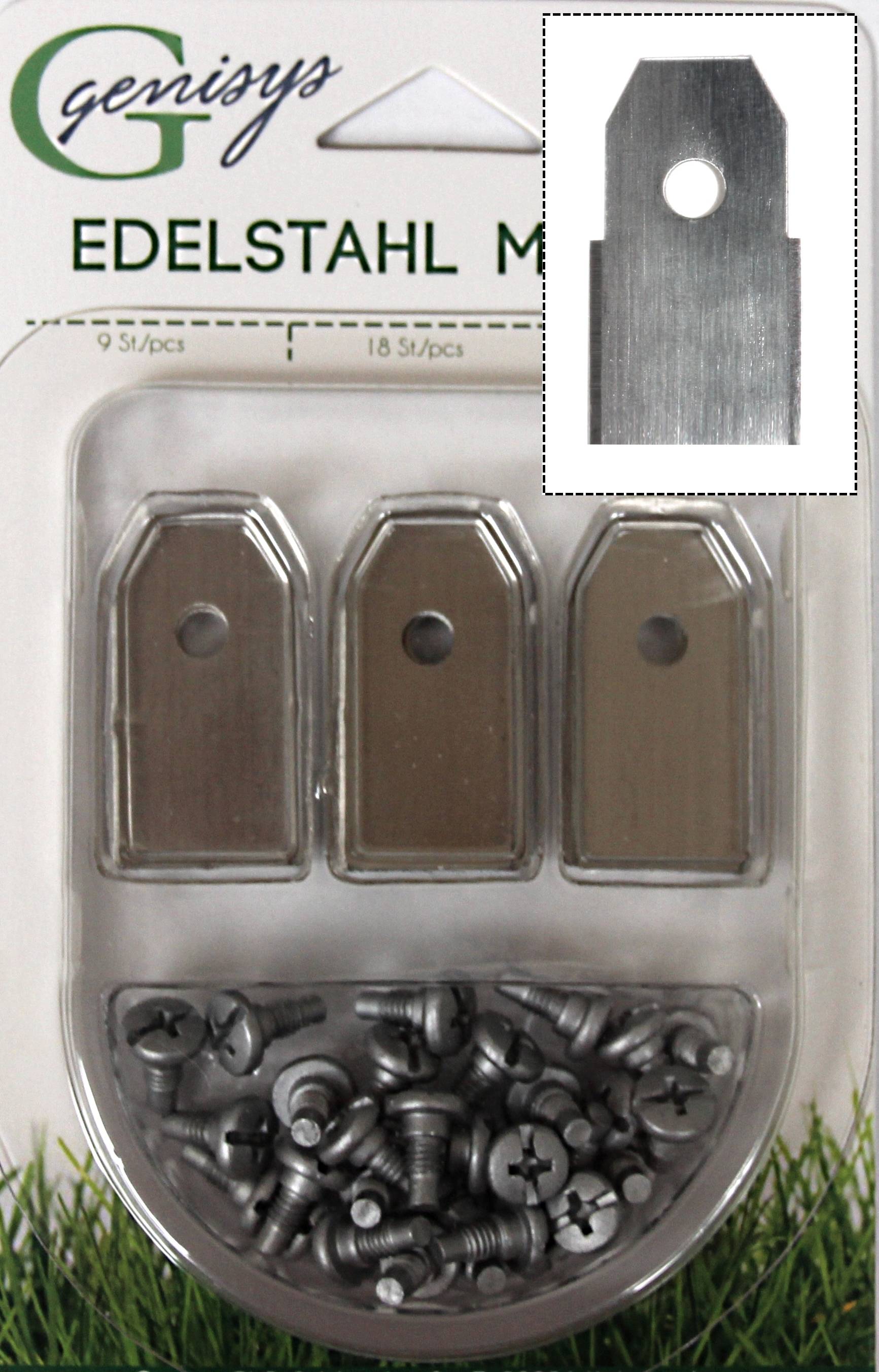 30x Ersatz Messer Klingen kompatibel für Husqvarna ® Automower ® (NEUE FORM HQ 2018 - longlife - 0,60 mm) + 30x ELOX Schrauben [DIN EN 50636 geprü