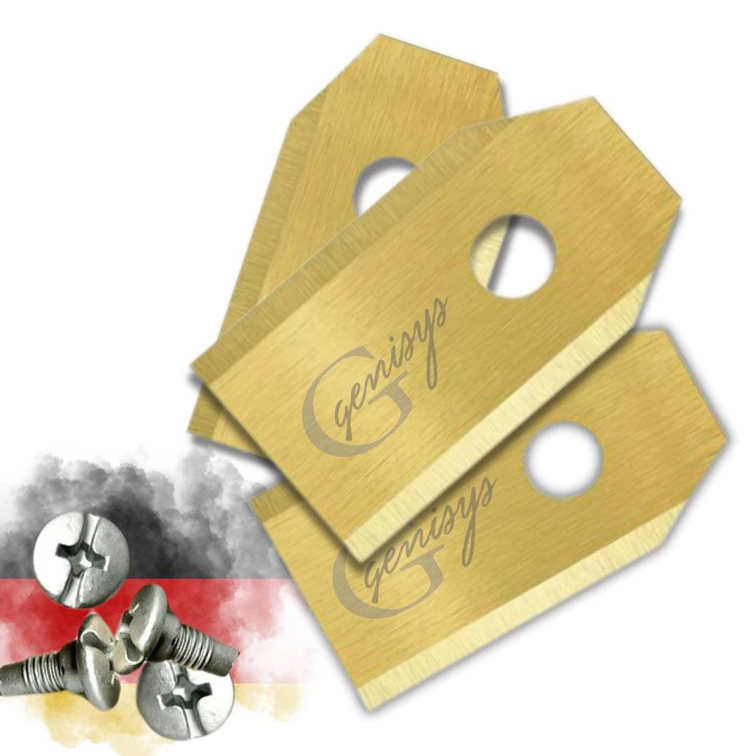 Genisys Titan Ersatz Messer kompatibel mit Anthbot Pion Genie Klingen - LongLife - 1-Loch bruchsicher [DIN EN 50636 geprüft],30,Stück