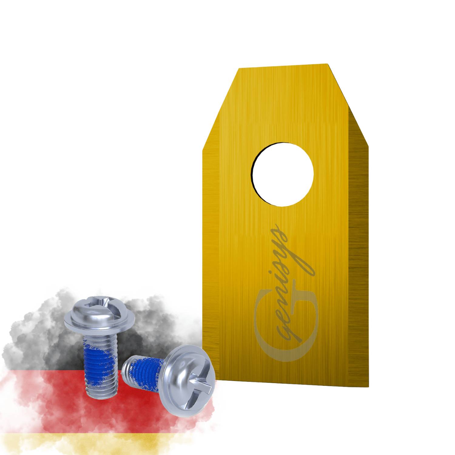 Genisys Titan Ersatz Messer Klingen kompatibel mit Ecovacs GOAT Mähroboter - LongLife - 1-Loch bruchsicher [DIN EN 50636 geprüft],9,Stück