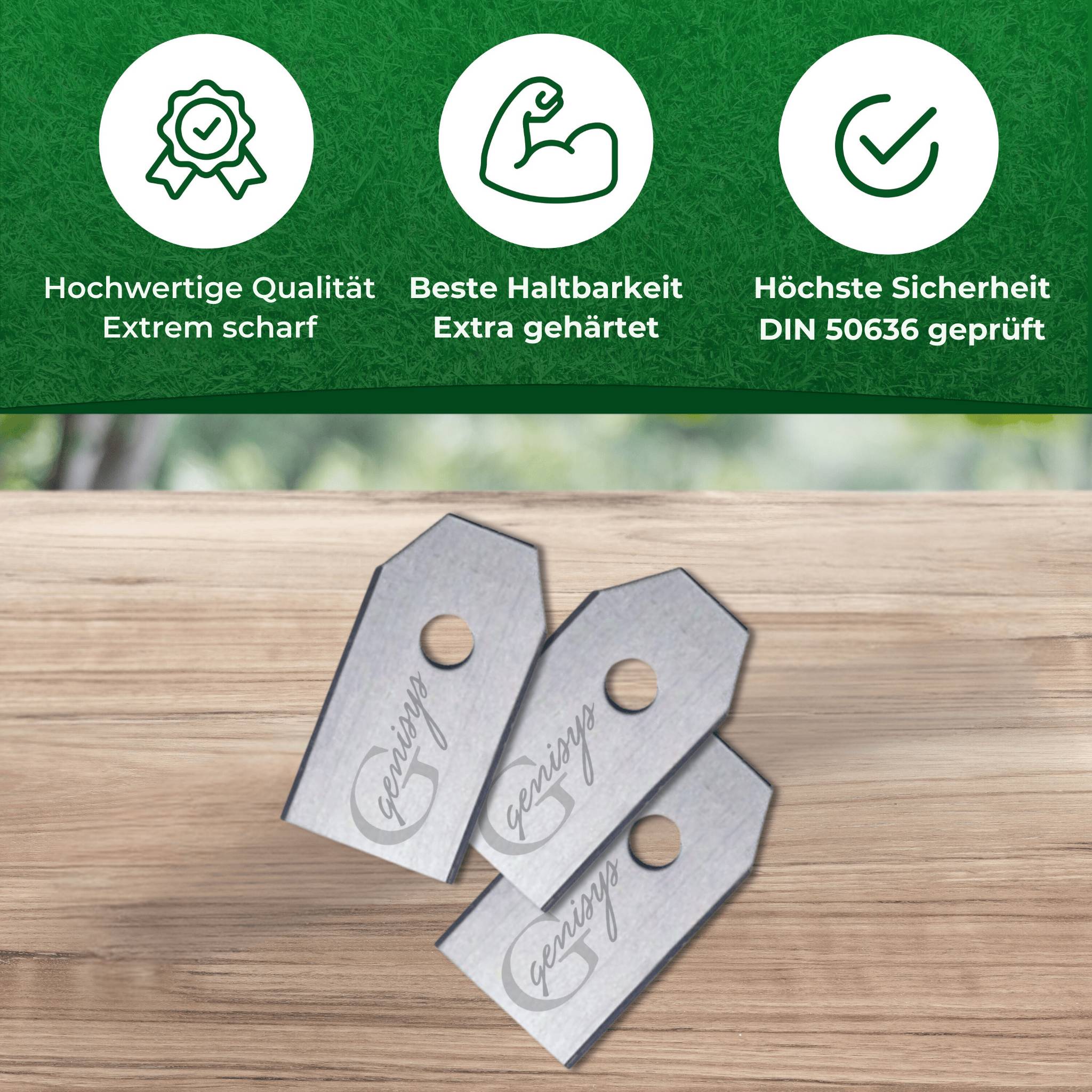 Genisys Ersatz Messer kompatibel mit Anthbot Pion Genie Klingen - LongLife Edelstahl - 1-Loch bruchsicher [DIN EN 50636 geprüft],18,Stück