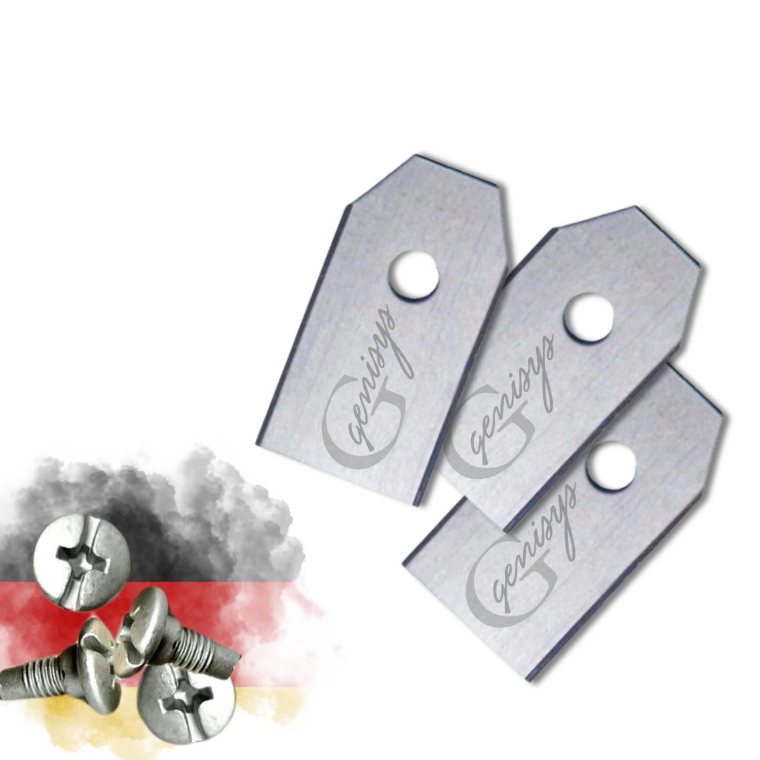 Genisys Ersatz Messer kompatibel mit Anthbot Pion Genie Klingen - LongLife Edelstahl - 1-Loch bruchsicher [DIN EN 50636 geprüft],18,Stück