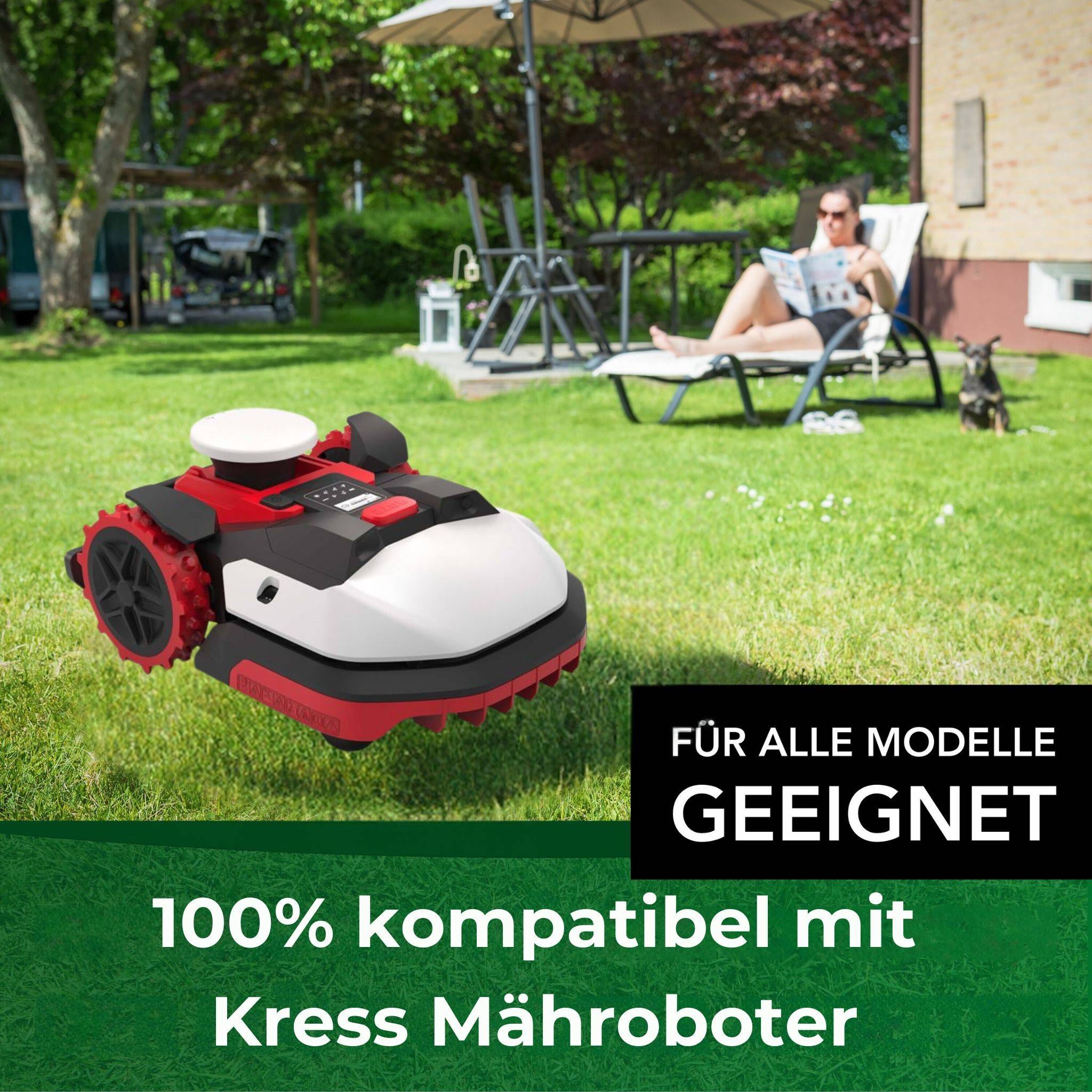 Genisys Titan Ersatz Messer Klingen kompatibel mit Kress Mission RTK Mähroboter - LongLife - 1-Loch bruchsicher [DIN EN 50636 geprüft],18,Stück