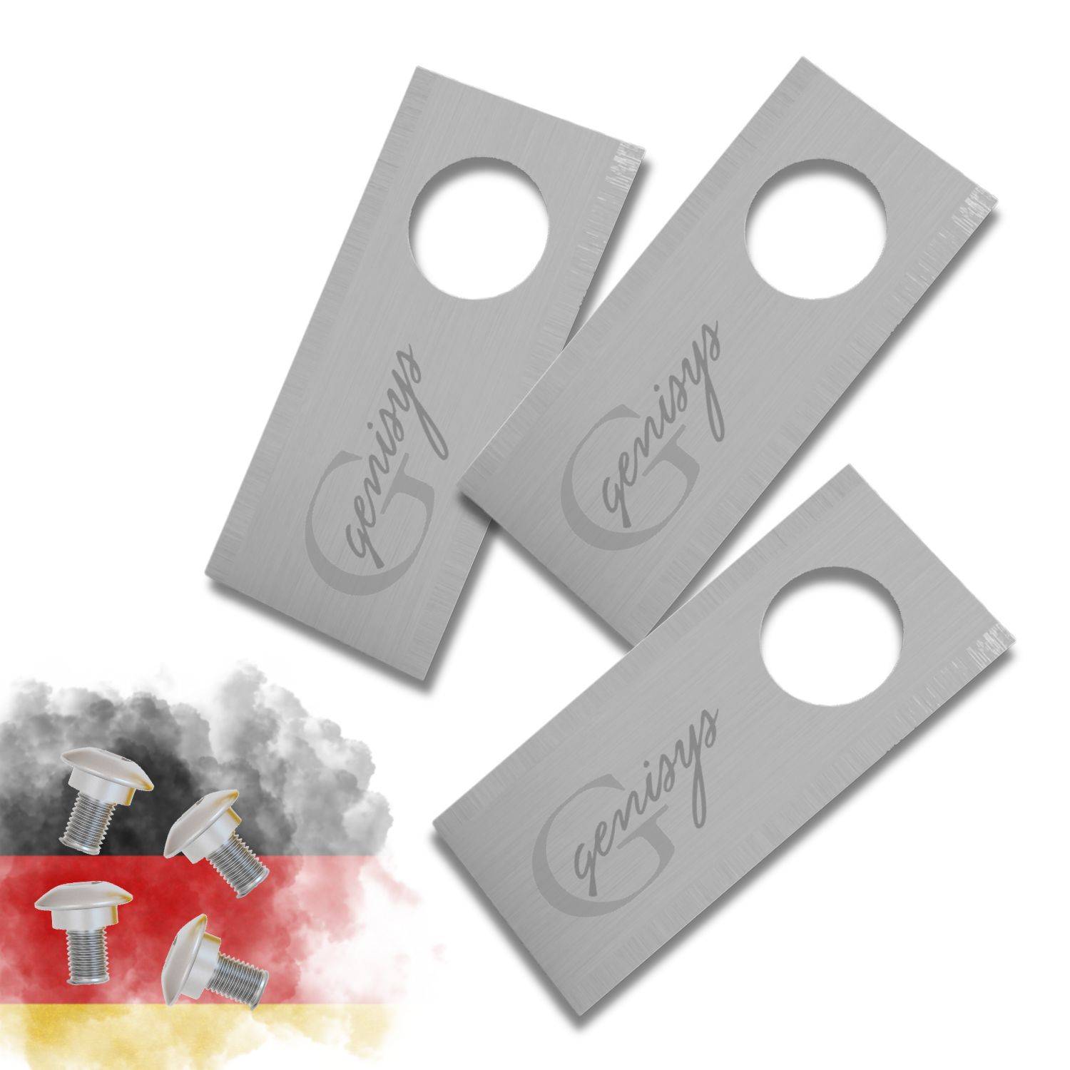 Genisys Ersatz Messer kompatibel mit Honda Miimo Mähroboter HRM Live Klingen - LongLife Edelstahl - bruchsicher [DIN EN 50636 geprüft],9,Stück