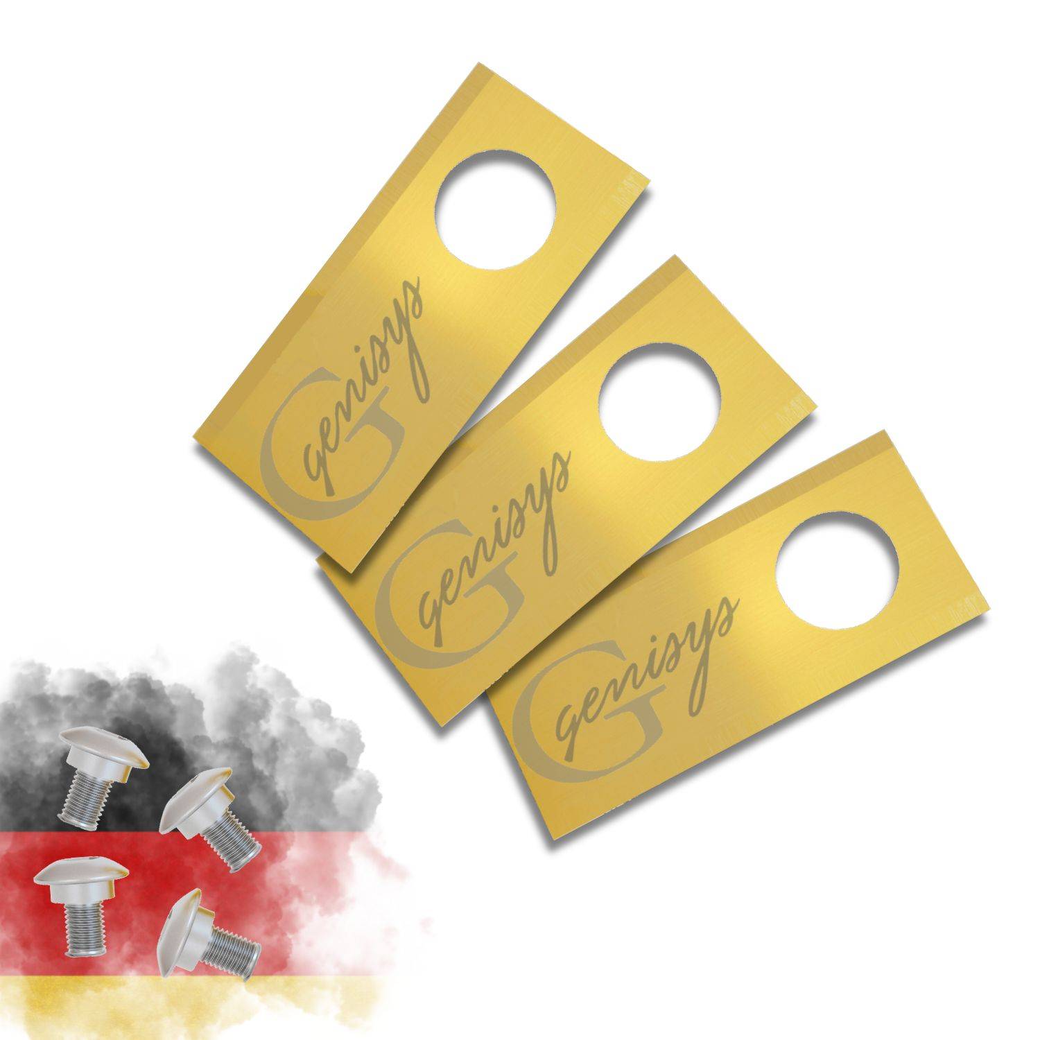 Genisys Titan Ersatz Messer kompatibel mit Honda Miimo Mähroboter HRM Live Klingen - LongLife - bruchsicher [DIN EN 50636 geprüft],9,Stück