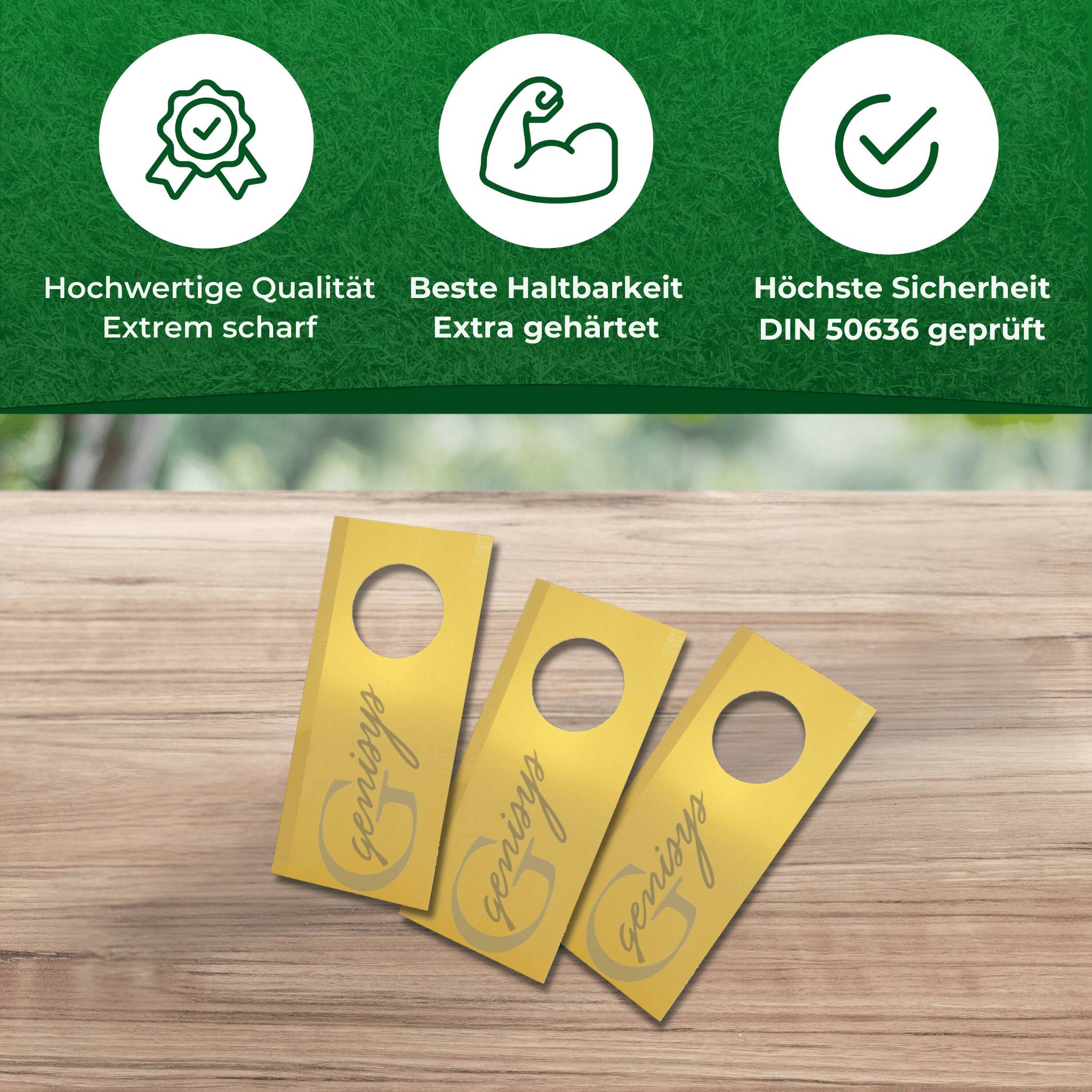 Genisys Titan Ersatz Messer kompatibel mit Honda Miimo Mähroboter HRM Live Klingen - LongLife - bruchsicher [DIN EN 50636 geprüft],9,Stück