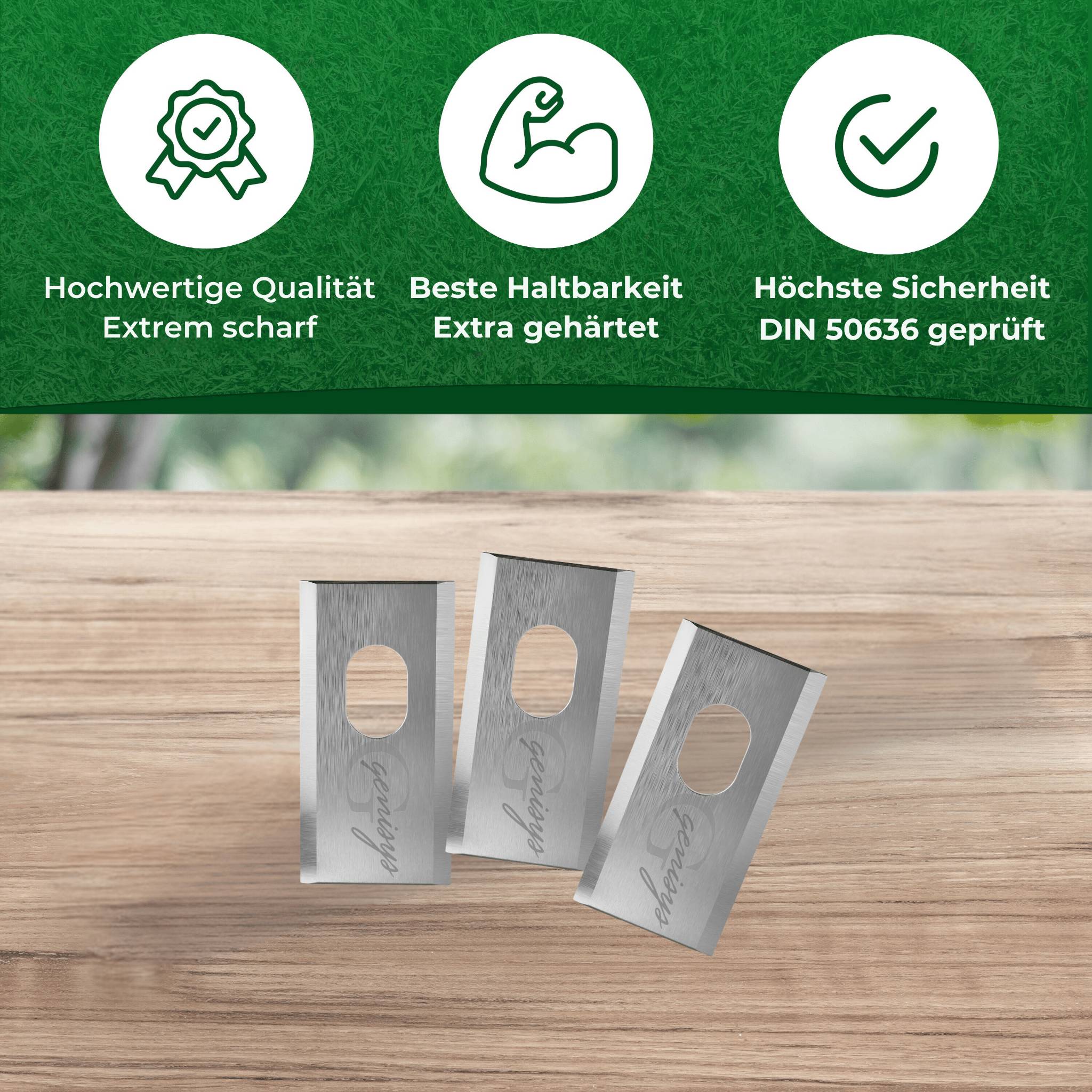 Genisys Klingen kompatibel mit Dreame Mova A1 A2 Mähroboter Ersatz Messer- LongLife Edelstahl [bruchsicher DIN EN 50636 geprüft],12,Stück