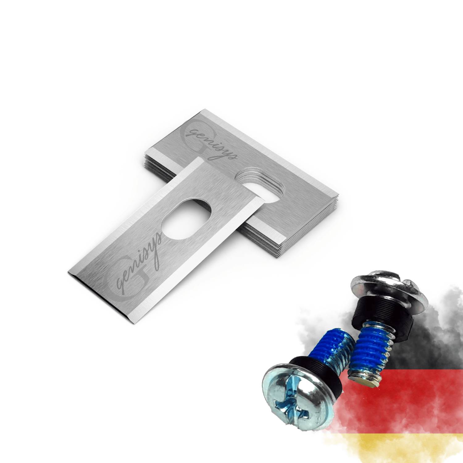 Genisys Klingen kompatibel mit Dreame Mova A1 A2 Mähroboter Ersatz Messer- LongLife Edelstahl [bruchsicher DIN EN 50636 geprüft],24,Stück