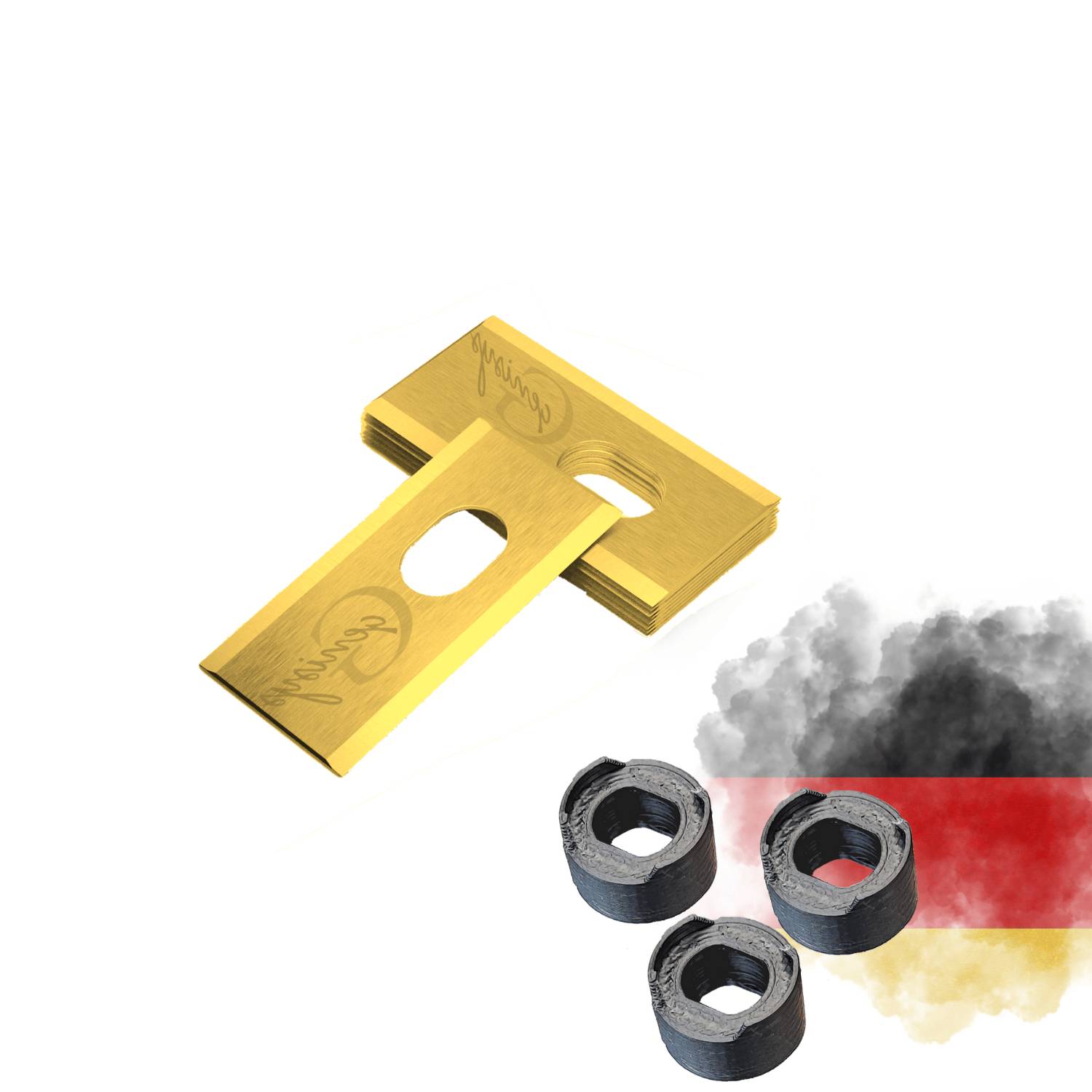 Genisys Titan Klingen kompatibel mit Dreame Mova A1 A2 Mähroboter Ersatz Messer - LongLife Edelstahl [bruchsicher DIN EN 50636 geprüft],12,Stück