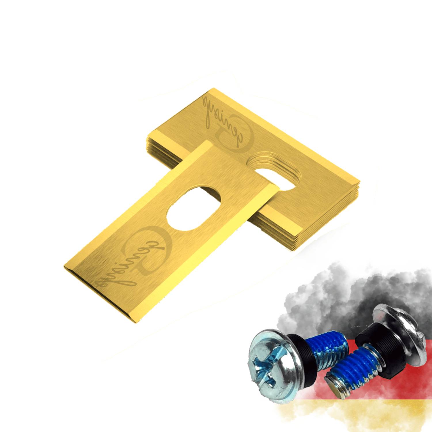 Genisys Titan Klingen kompatibel mit Dreame Mova A1 A2 Mähroboter Ersatz Messer - LongLife Edelstahl [bruchsicher DIN EN 50636 geprüft],12,Stück