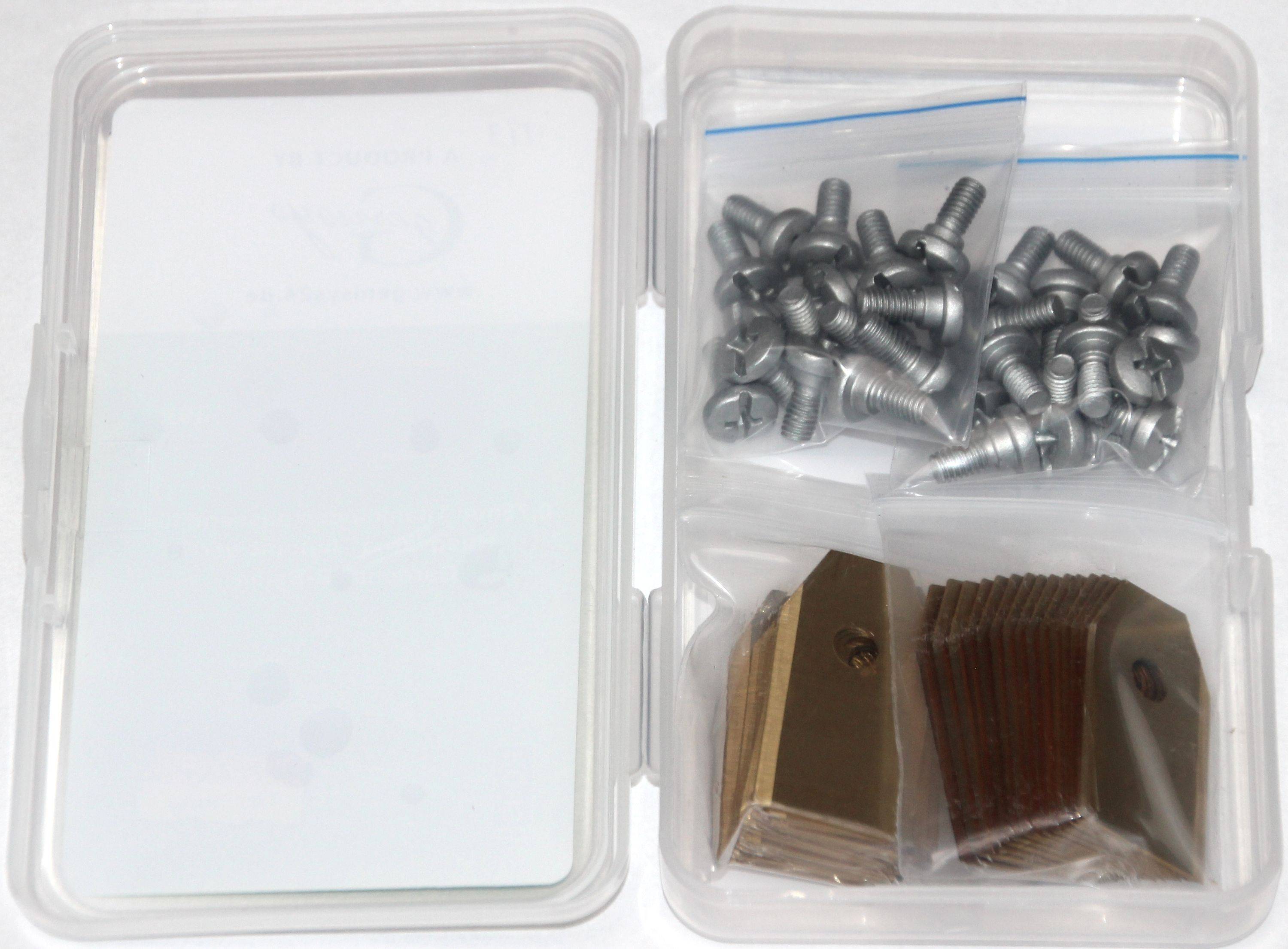 30x TITAN Ersatz Messer Klingen kompatibel für Husqvarna Automower ® / Gardena Mähroboter (longlife - 0,75 mm - 3 g) + 30x ELOXIERTE Schrauben in