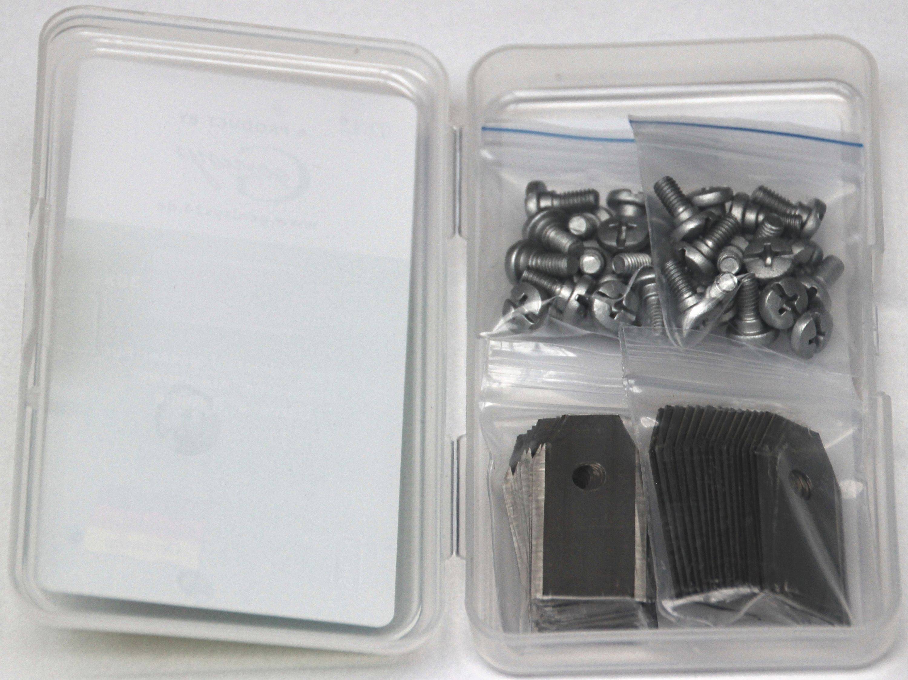 30x Ersatz Messer Klingen kompatibel für Husqvarna Automower ® / Gardena Mähroboter (longlife - 0,75 mm - 3 g) + 30x ELOXIERTE Schrauben in der NEU