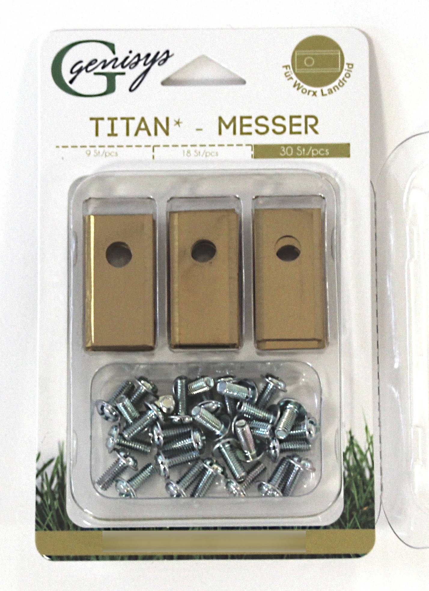 18 Titan Ersatz Messer Klingen für Ferrex 1Loch longlife ,Stück