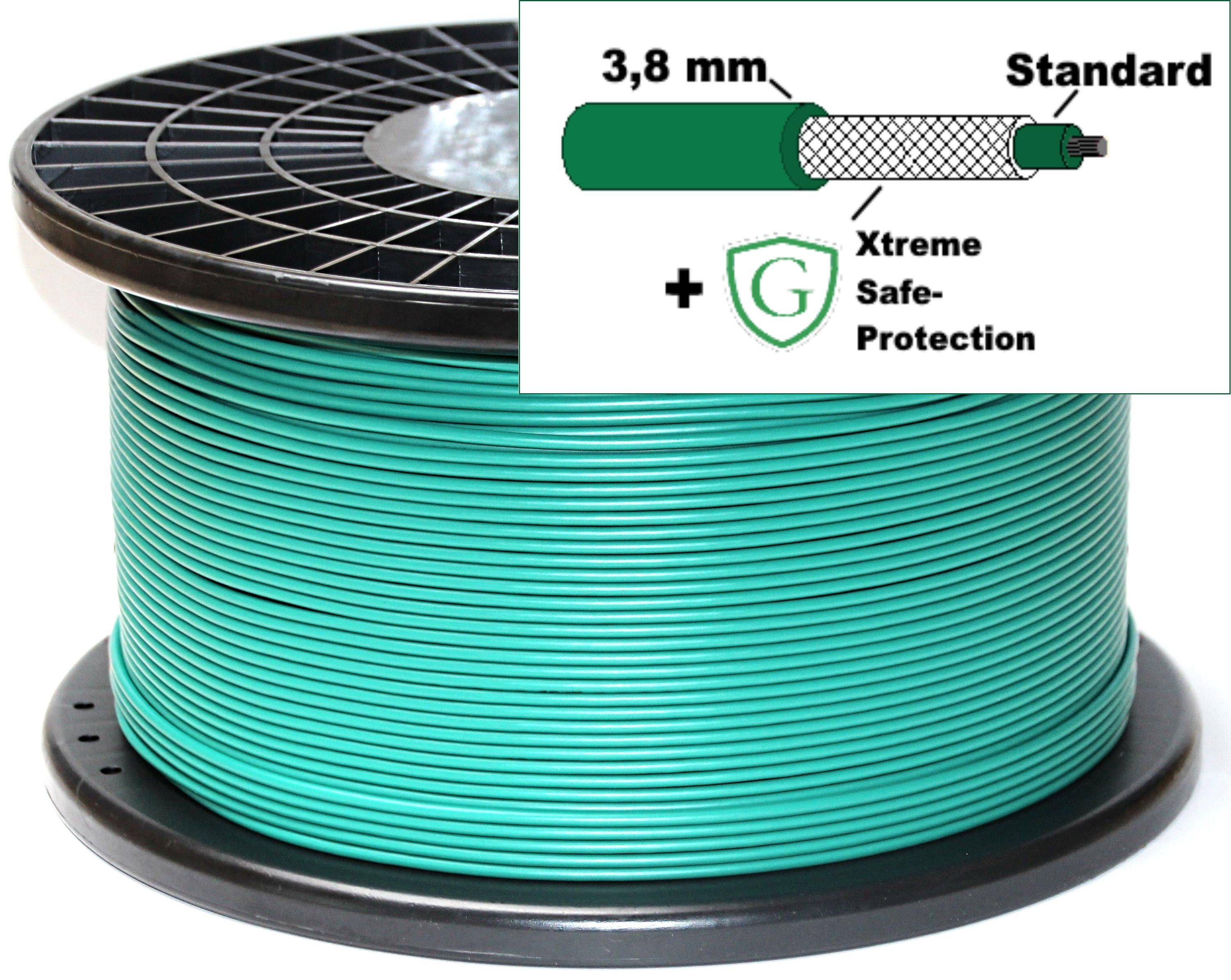 Sicherheits Kabel kompatibel mit LandXcape LX + XTREME SAFE-PROTECTION Ummantelung - Mähroboter Begrenzung Schutz Draht - Kabelrolle - Ø3,8mm - HQ,2