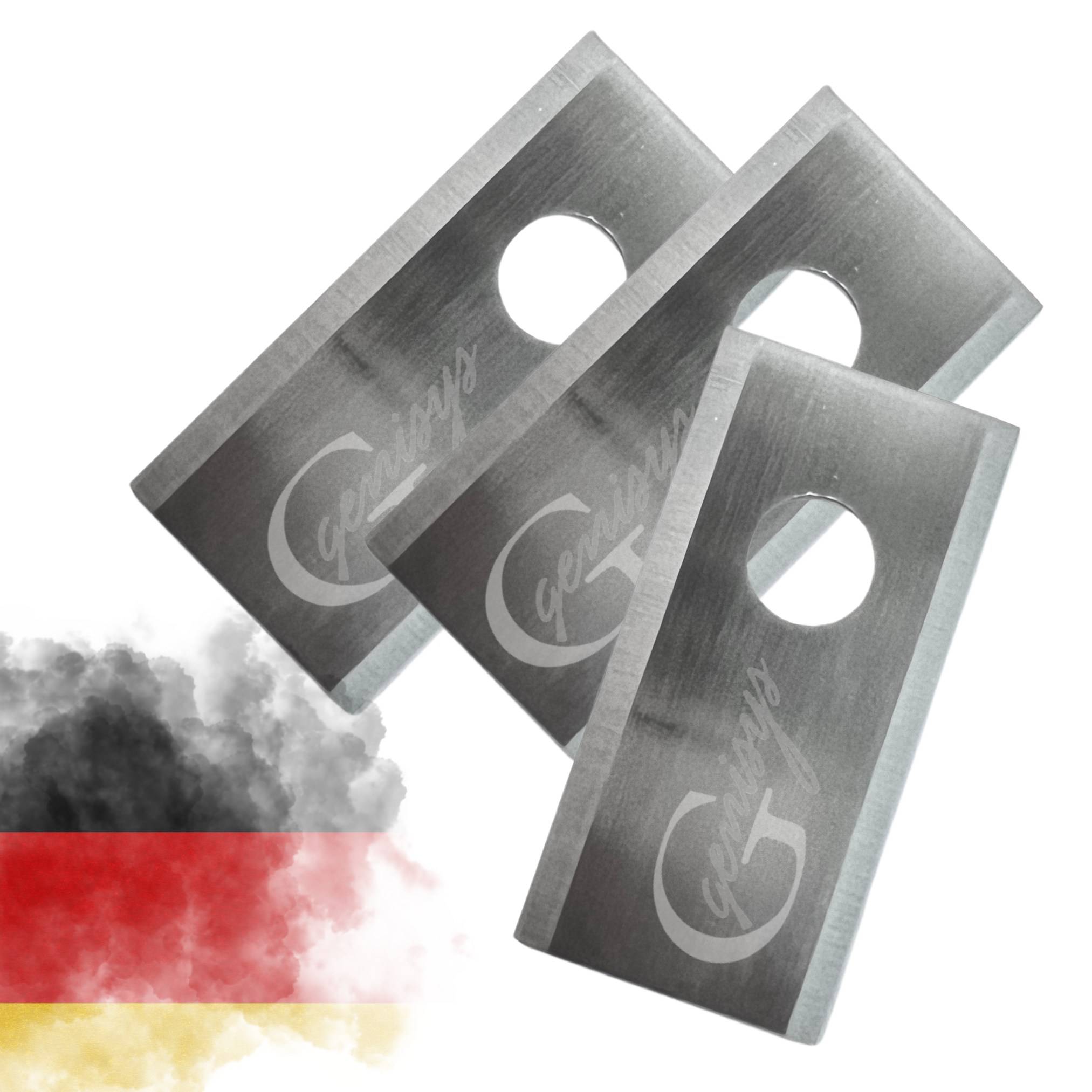 Genisys 18x Edelstahl Ersatz Messer Klingen kompatibel für Parkside Mähroboter PMRA PMRDA - 1-Loch bruchsicher - ohne Schrauben,Stück