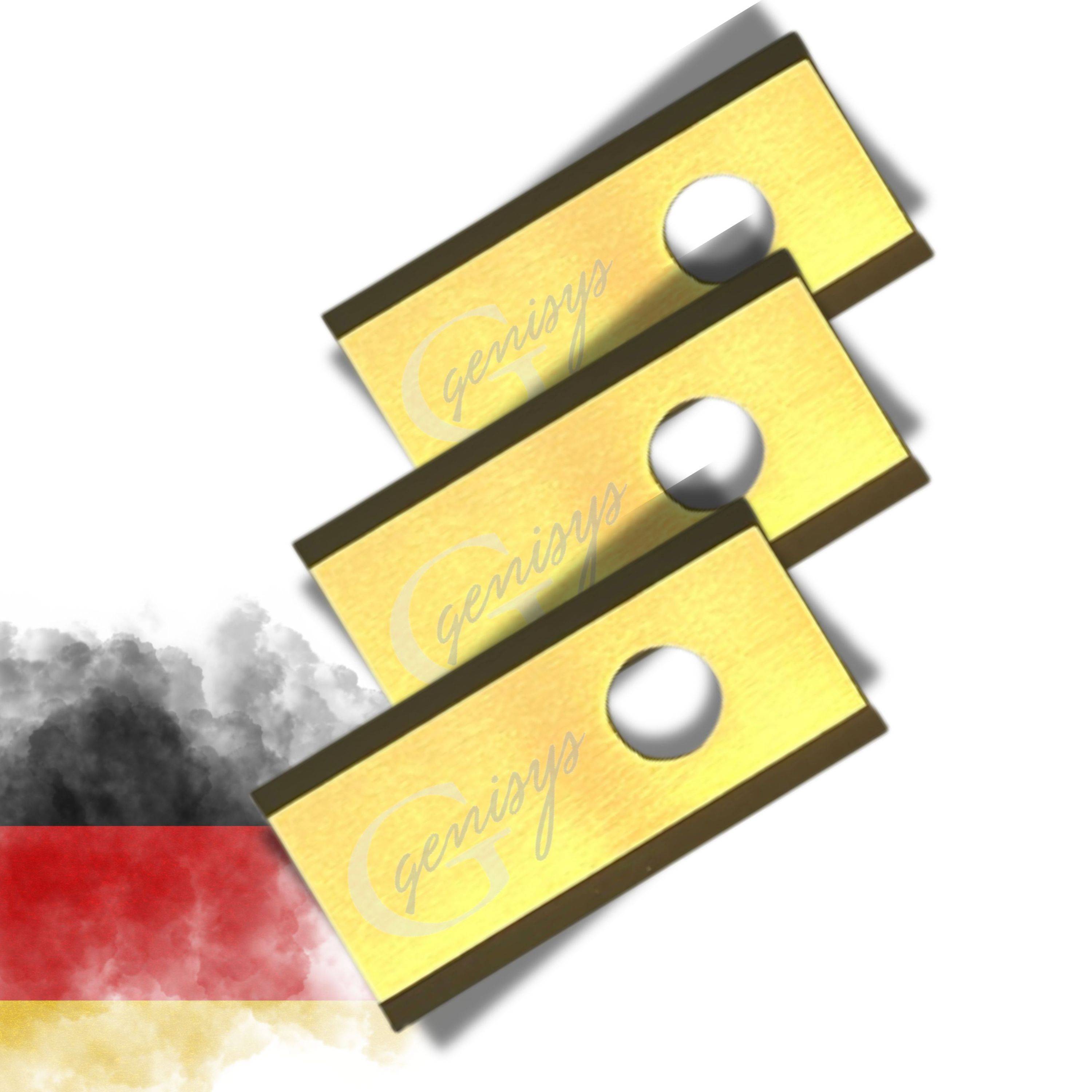 Genisys 18x TITAN Ersatz Messer Klingen kompatibel für PARKSIDE Mähroboter PMRA PMRDA - 1-Loch bruchsicher - ohne Schrauben,Stück