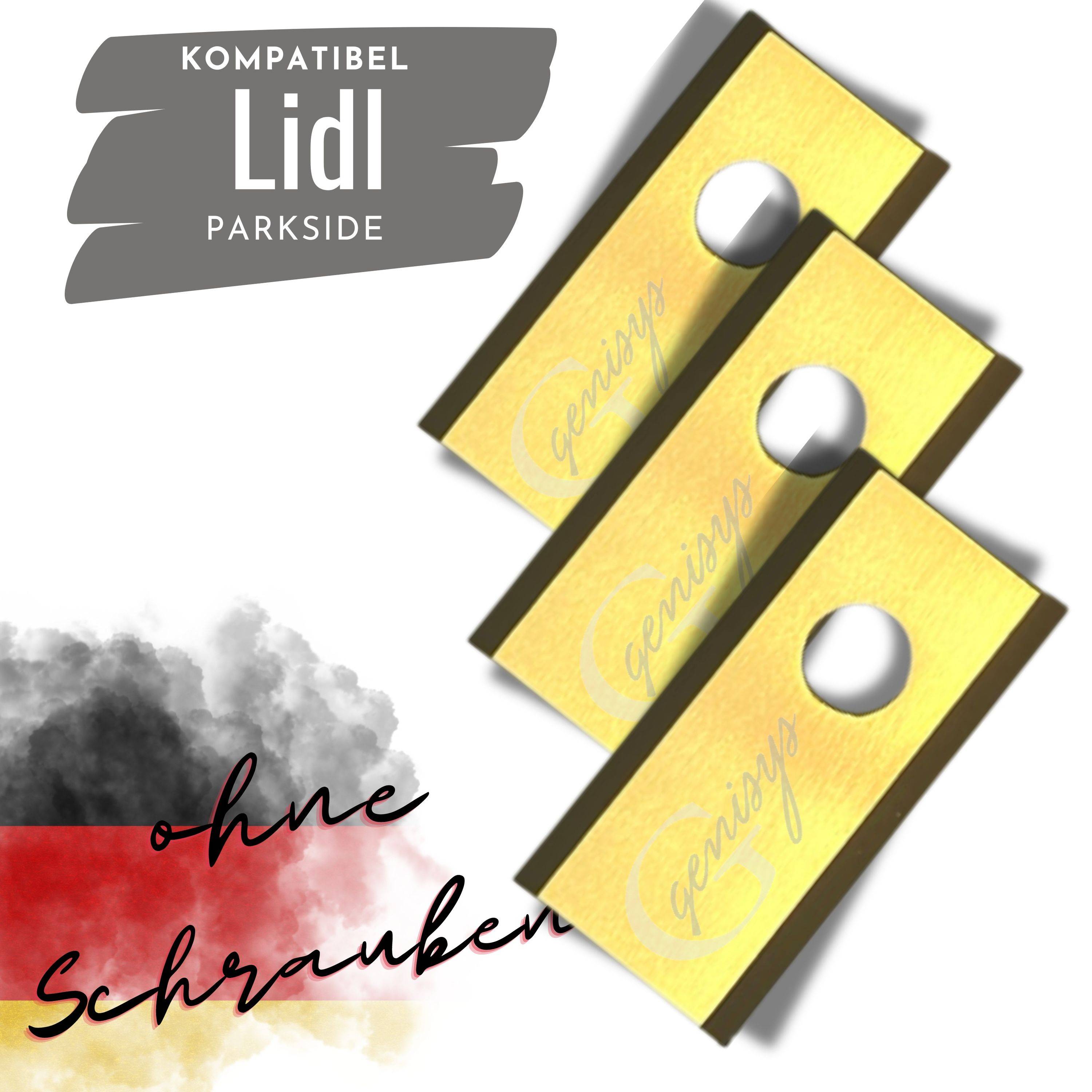 Genisys 9x TITAN Ersatz Messer Klingen kompatibel für PARKSIDE Mähroboter PMRA PMRDA - 1-Loch bruchsicher - ohne Schrauben,9,Stück