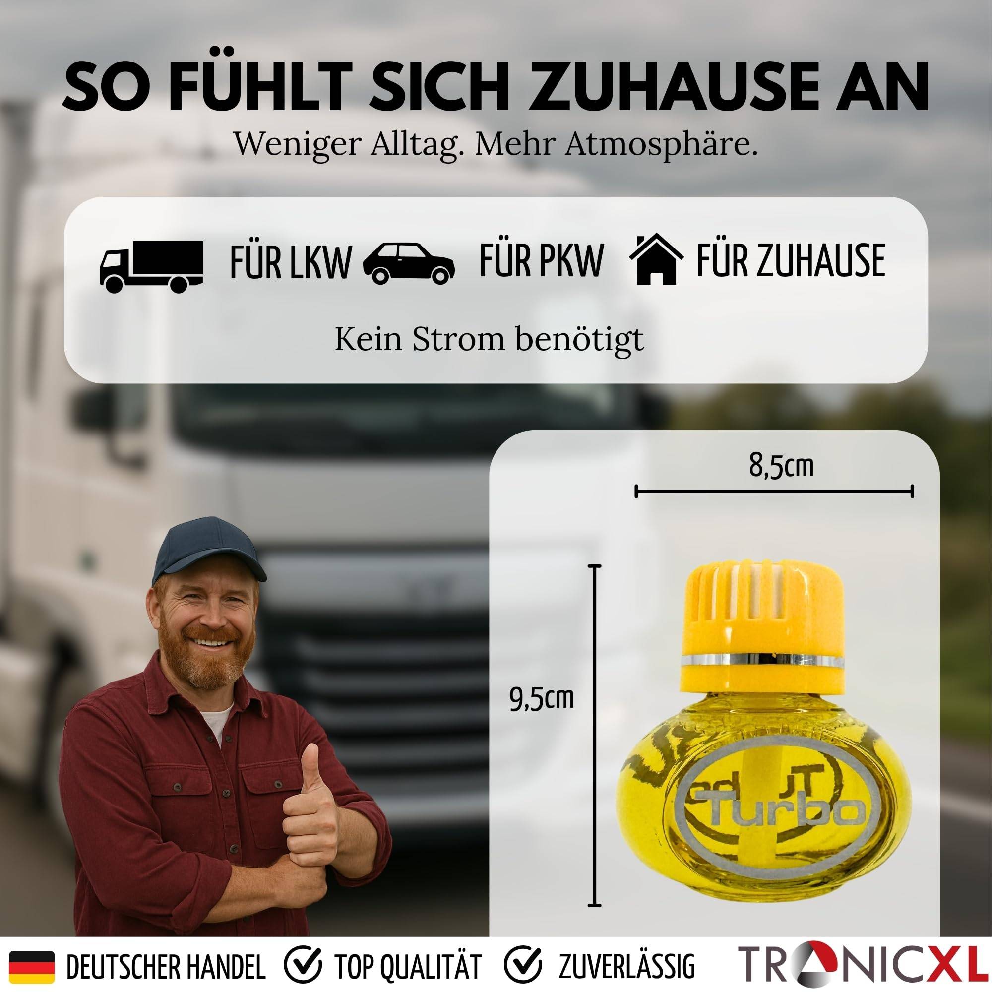 150ml Lufterfrischer kompatibel mit Poppy Turbo kompatibel mit All Ride Vanille