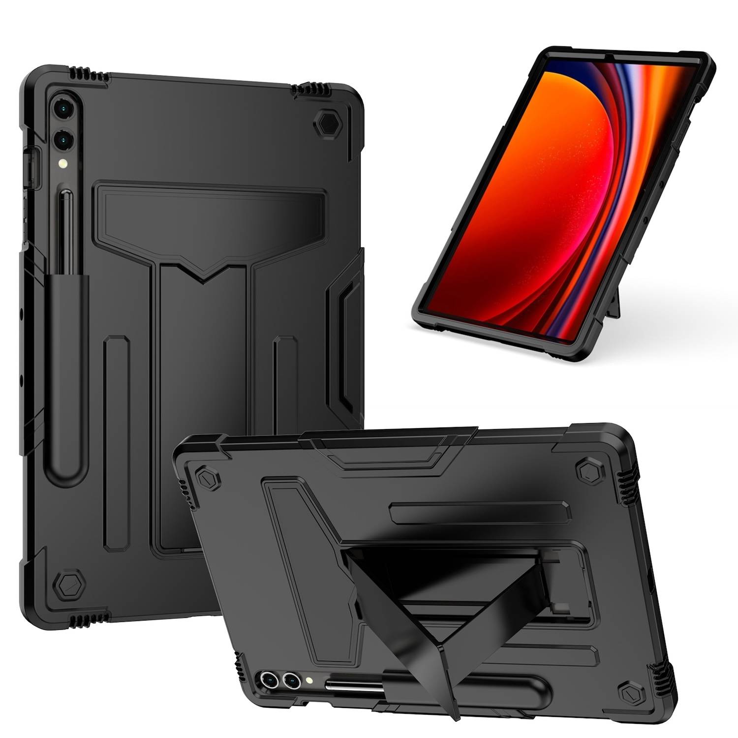 Für Samsung Galaxy Tab S10 Plus / S9 Plus FE Plus Silikon Hybrid Tasche
