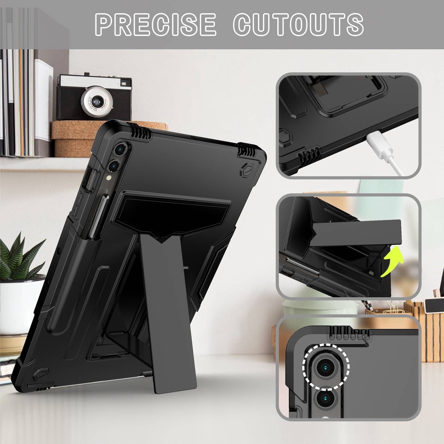 Für Samsung Galaxy Tab S10 Plus / S9 Plus FE Plus Silikon Hybrid Tasche