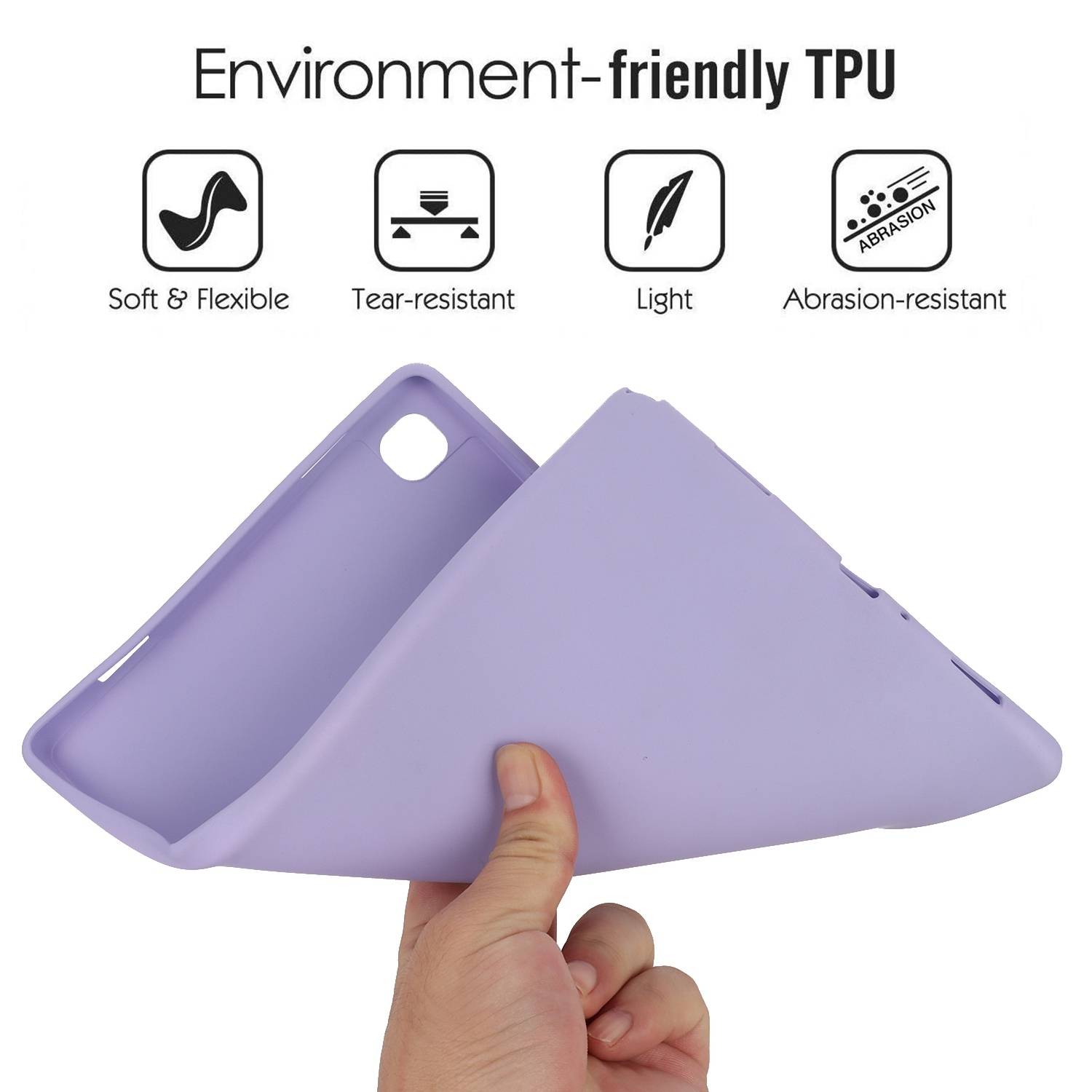 Für Samsung Galaxy Tab S10 Plus / S9 Plus FE Plus / S8 Plus TPU Silikon Hülle Ultra dünn Cover Lila
