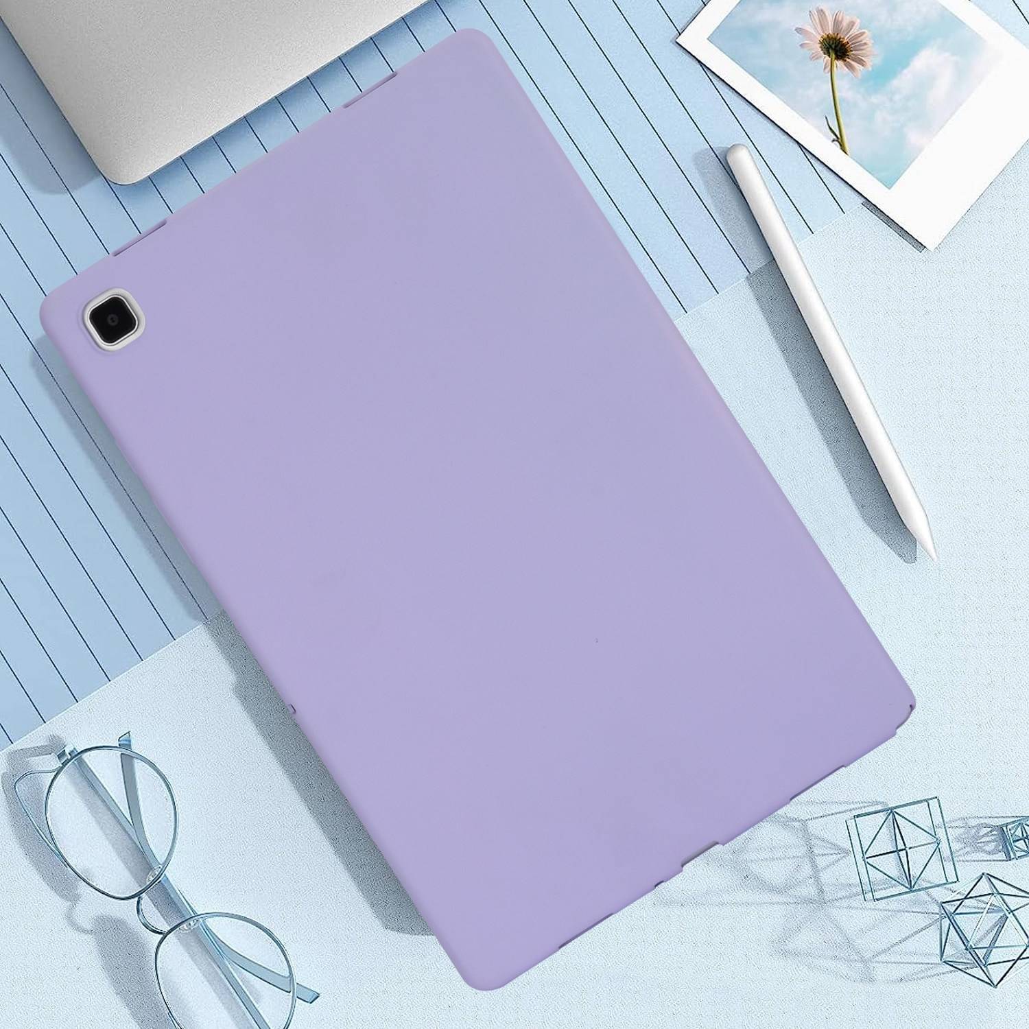 Für Samsung Galaxy Tab S10 Plus / S9 Plus FE Plus / S8 Plus TPU Silikon Hülle Ultra dünn Cover Lila