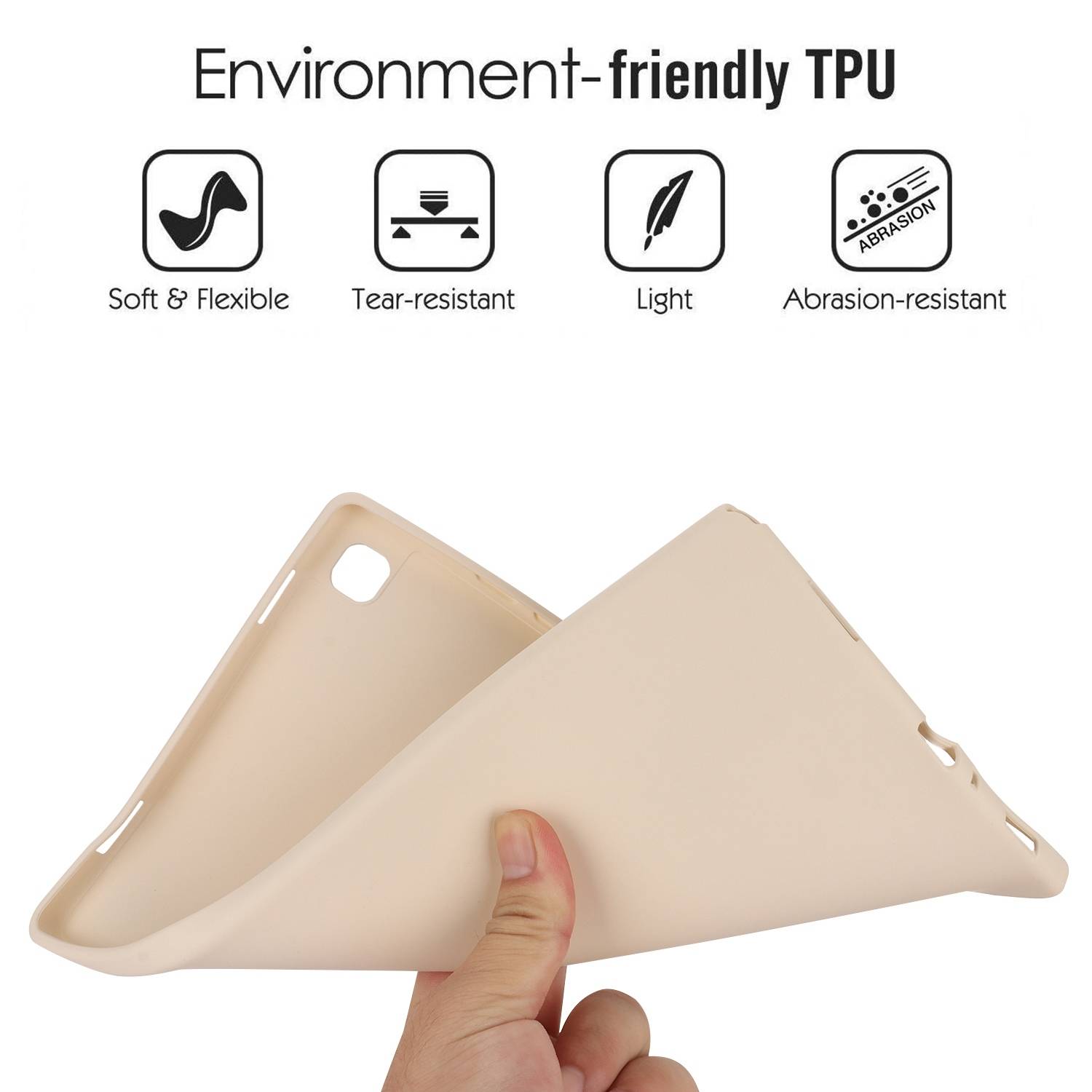Für Samsung Galaxy Tab S10 Plus / S9 Plus FE Plus / S8 Plus TPU Silikon Hülle Ultra dünn Cover Weiß