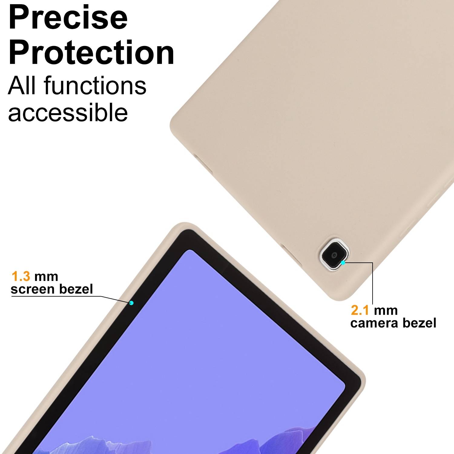 Für Samsung Galaxy Tab S10 Plus / S9 Plus FE Plus / S8 Plus TPU Silikon Hülle Ultra dünn Cover Weiß