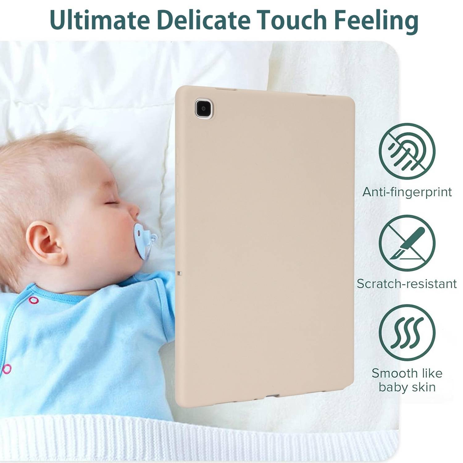 Für Samsung Galaxy Tab S10 FE / S9 / S9 FE / S8 TPU Silikon Hülle Tablet Case Ultra dünn Cover Weiß