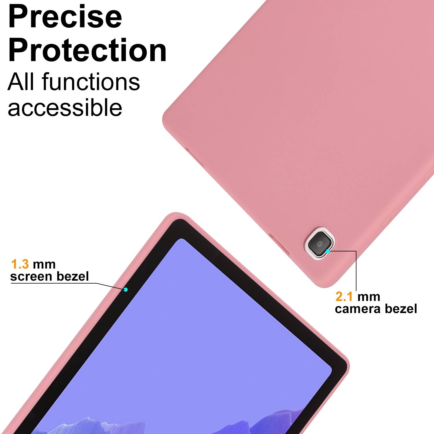 Für Samsung Galaxy Tab S10 Plus / S9 Plus FE Plus / S8 Plus TPU Silikon Hülle Tablet Case Ultra dünn Cover Rosa