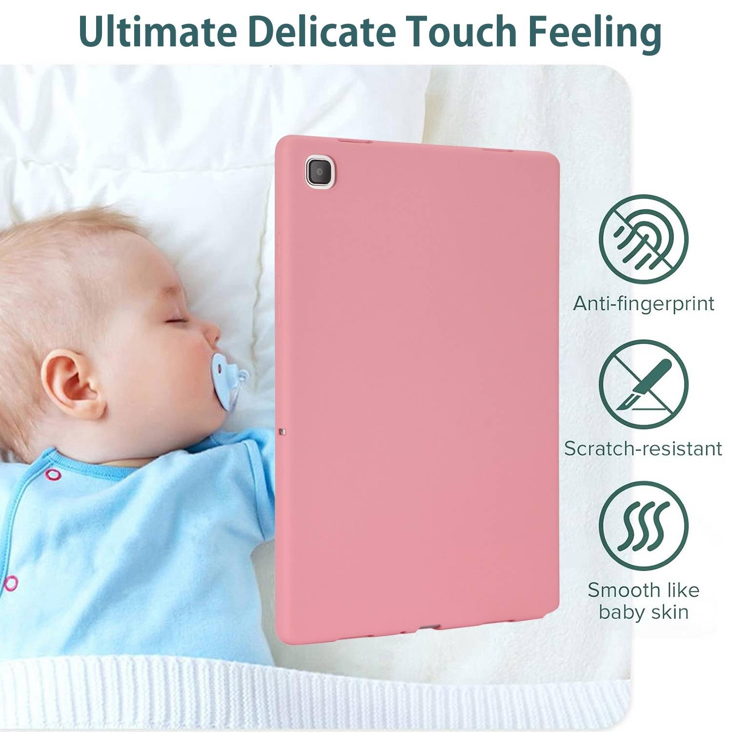 Für Samsung Galaxy Tab S10 Plus FE Plus / S9 Plus FE Plus / S8 Plus TPU Silikon Hülle Tablet Case Ultra dünn Cover Rosa