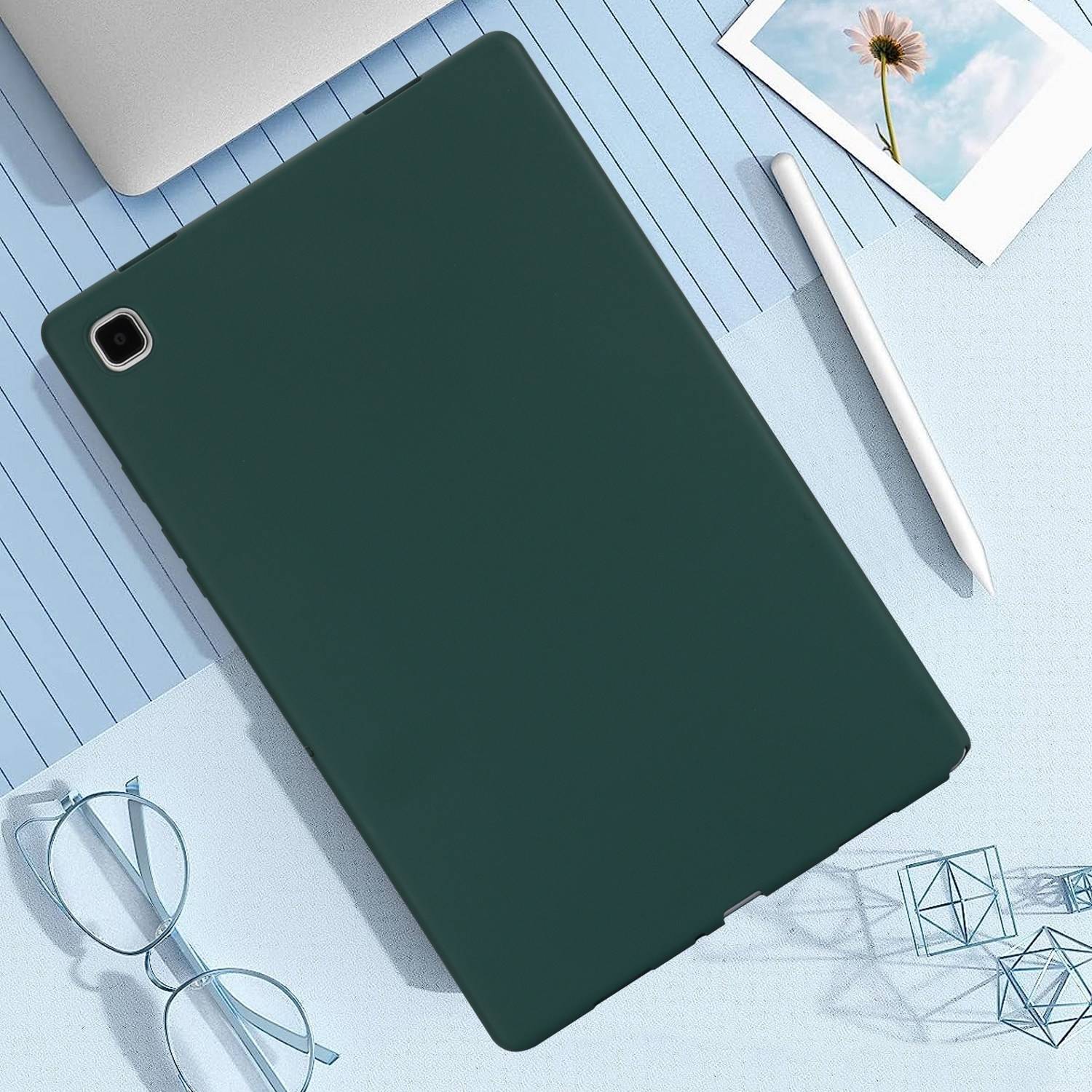 Für Samsung Galaxy Tab S10 Plus / S9 Plus FE Plus / S8 Plus TPU Silikon Hülle Ultra dünn Cover Dunkelgrün