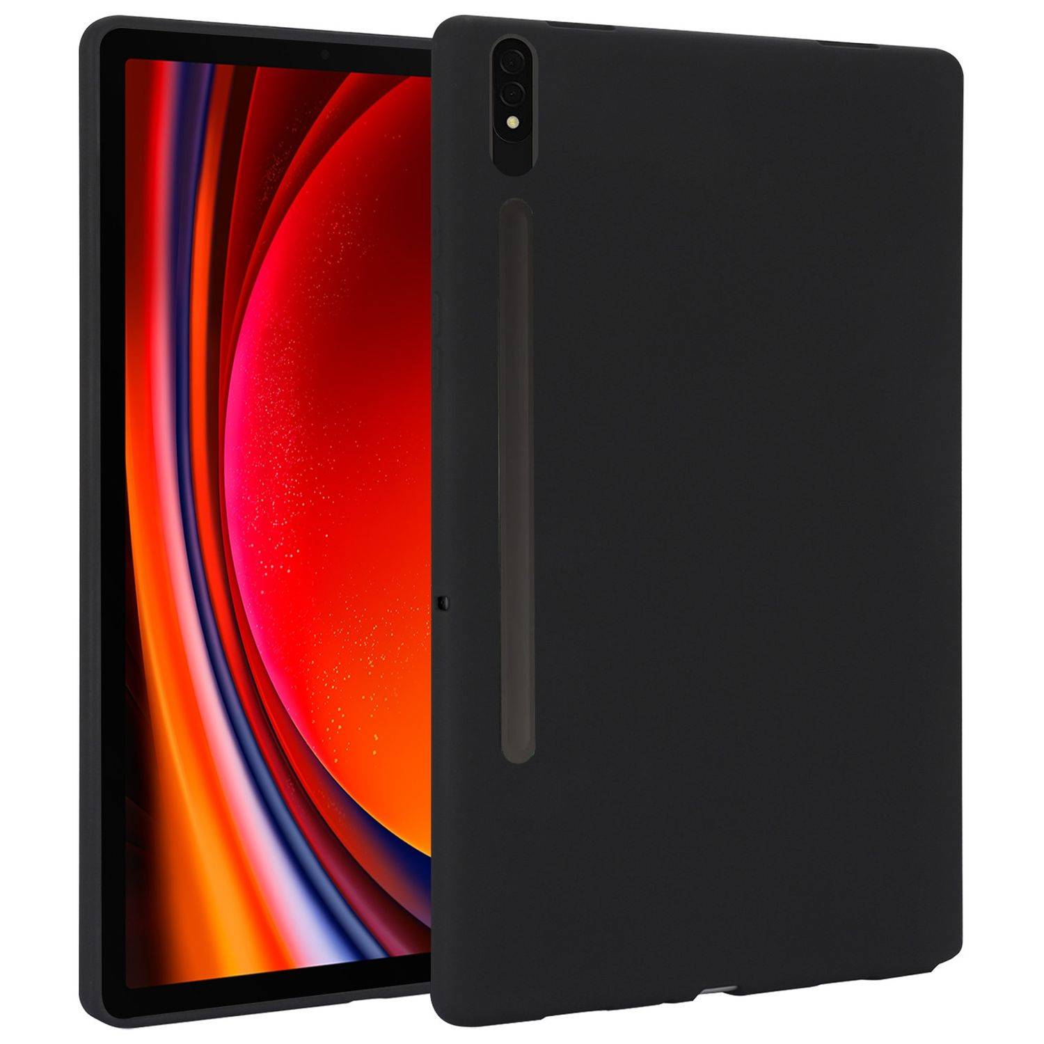 Für Samsung Galaxy Tab S10 Plus FE Plus / S9 Plus FE Plus / S8 Plus TPU Silikon Hülle Tablet Case Ultra dünn Cover Schwarz
