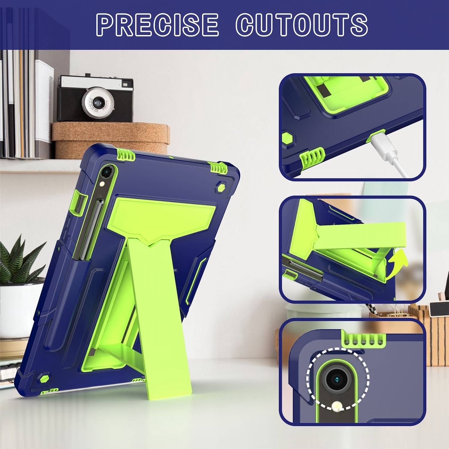 Für Samsung Galaxy Tab S10 FE / S9 / S9 FE Silikon Hybrid Tasche T - Halterung