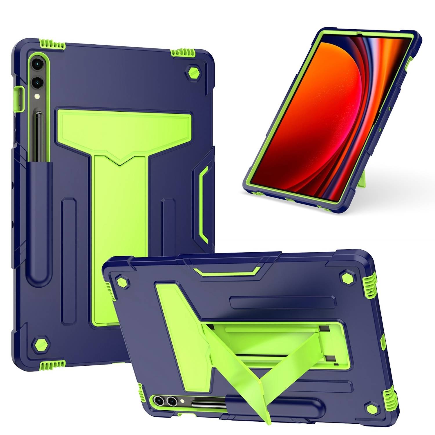 Für Samsung Galaxy Tab S10 Plus / S9 Plus FE Plus Silikon Hybrid Tasche/
