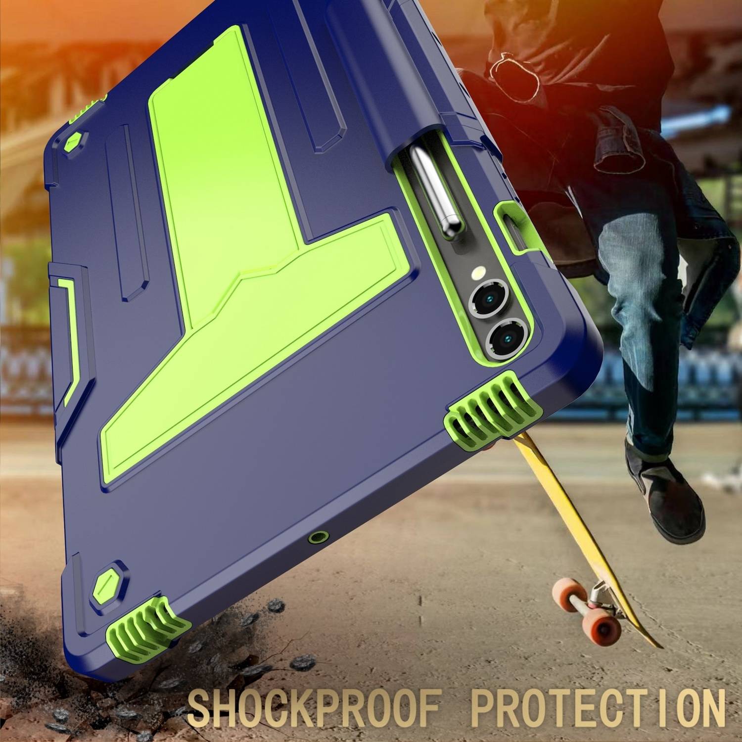 Für Samsung Galaxy Tab S10 Plus FE Plus / S9 Plus FE Plus Silikon Hybrid Tasche