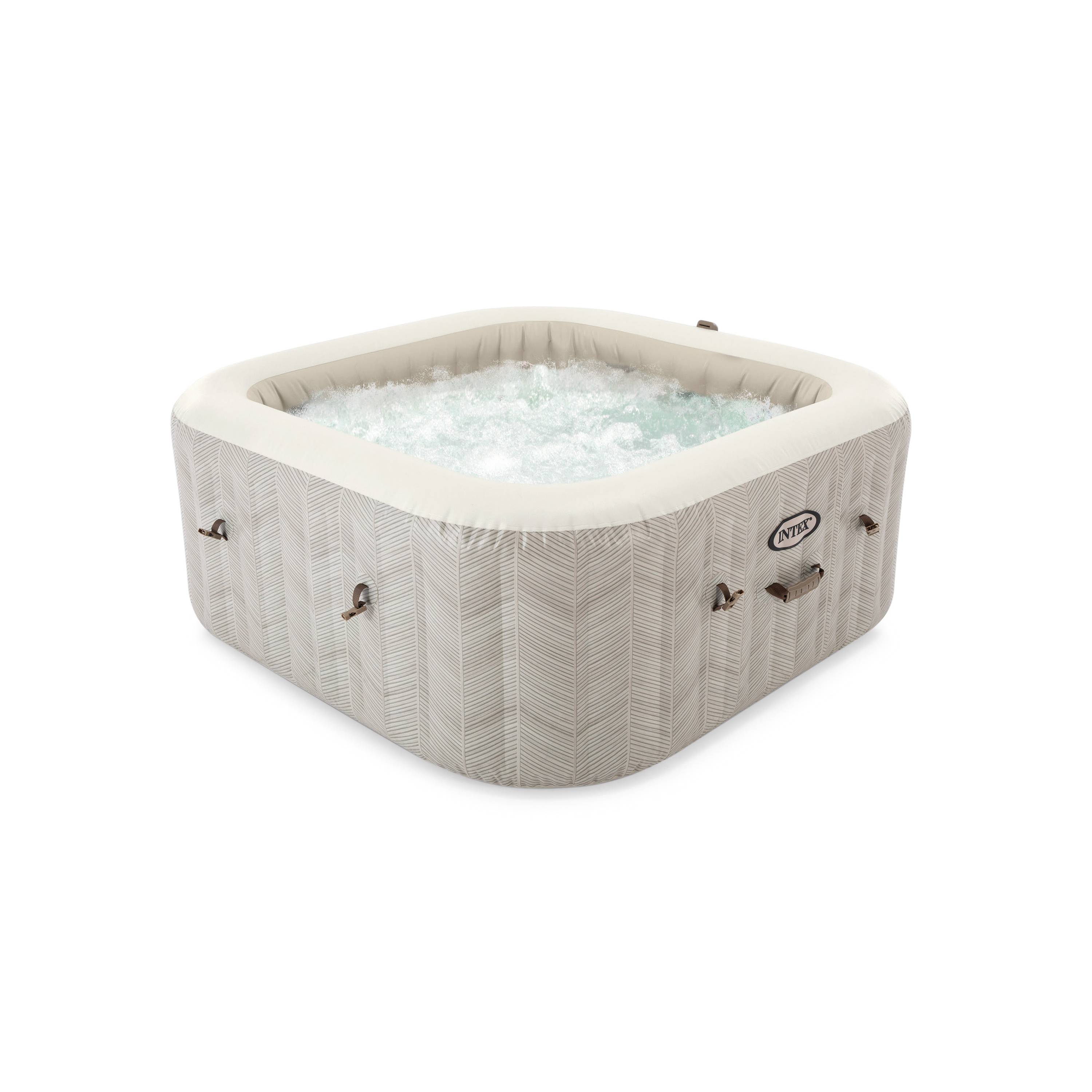 INTEX 28472NP - Whirlpool - Chevron Deluxe Square Bubble (196x196cm) für 6 Personen