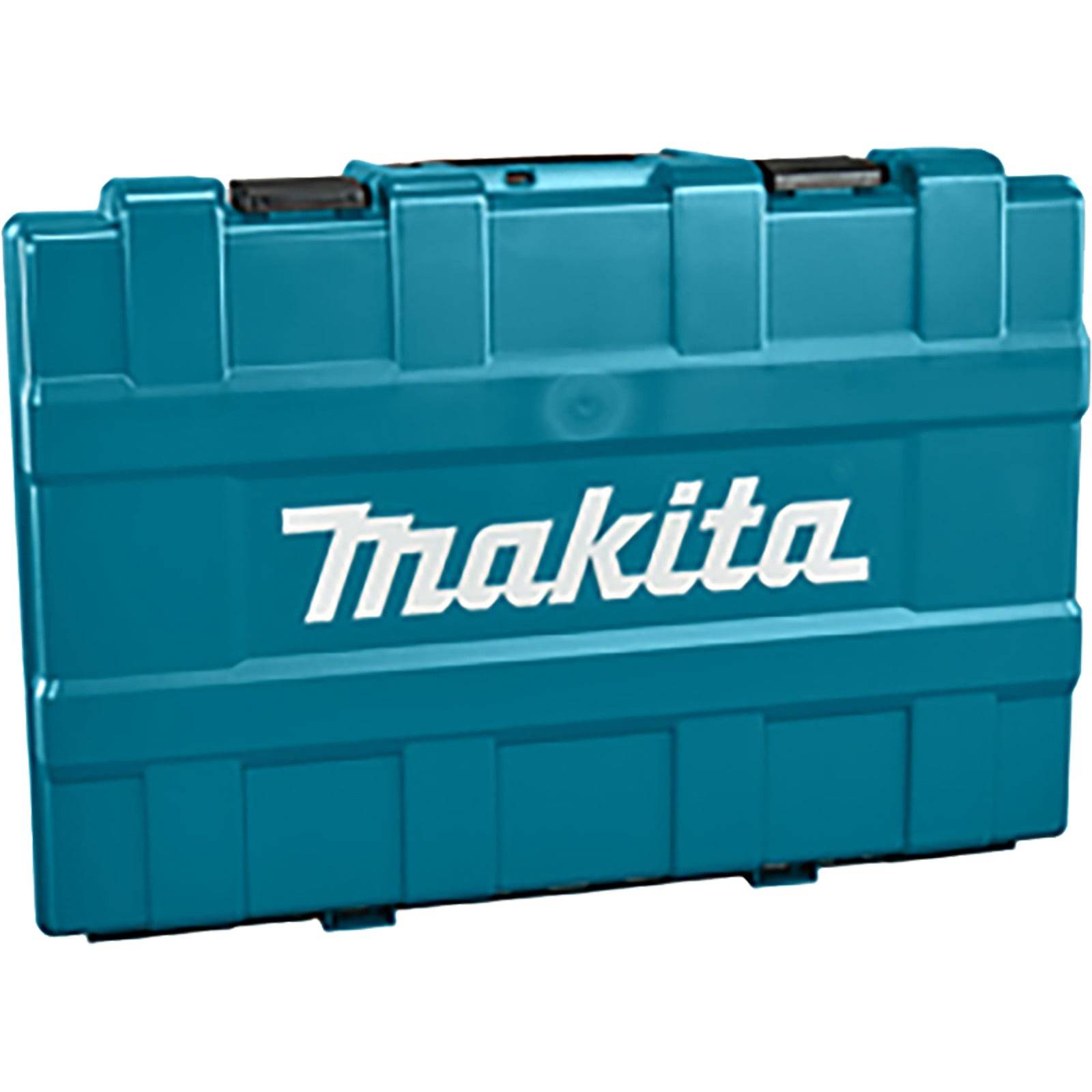 Blauer Makita-Werkzeugkoffer mit robuster Konstruktion, mit dem Makita-Logo prominent auf der Vorderseite.