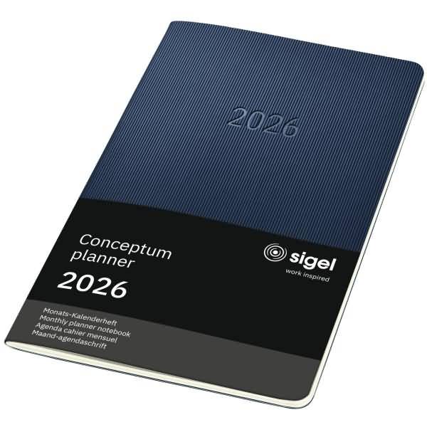 Monats-Kalenderheft Conceptum ca. A5 Softcover midnight blue 2026