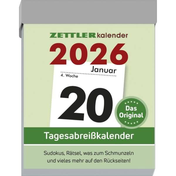 Tagesabreißkalender 302 M 5,4x7,2cm 2026