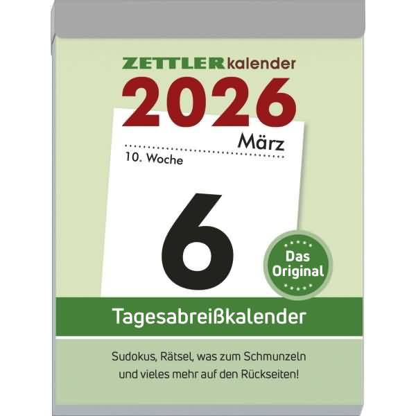 Tagesabreißkalender 305 XL 8,2x10,7cm 2026