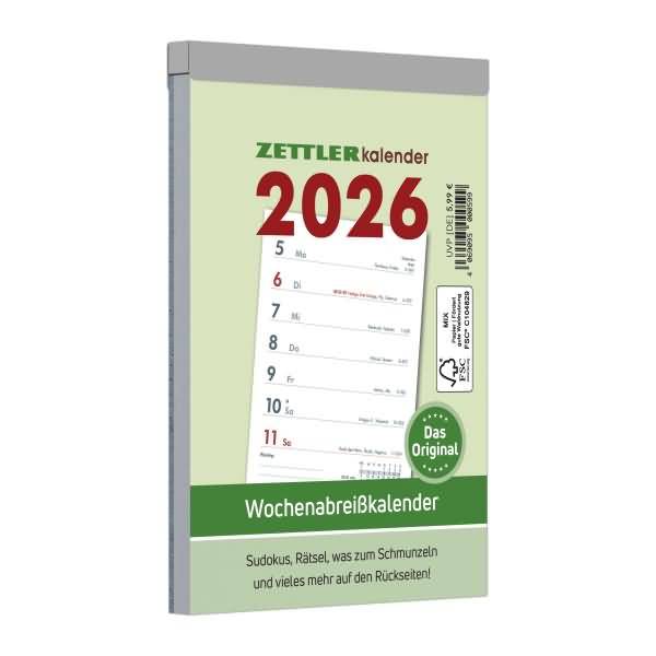 Wochenabreißkalender 325 10,5x14,6cm 2026
