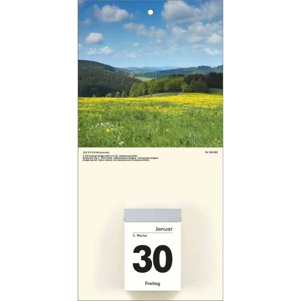 Kalenderrückwand 14,5x30cm für Typ 301 / 302 Natur sortiert
