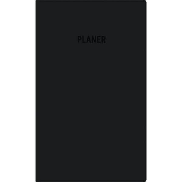 Taschenplaner 501 9,5x16cm 1 Monat/1 Seite Leporello schwarz 2026