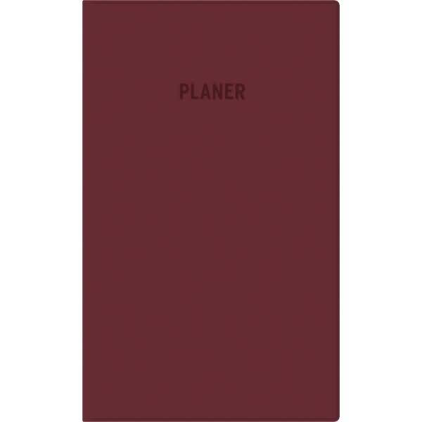 Taschenplaner 520 9,5x16cm 1 Monat/2 Seiten bordeaux 2026